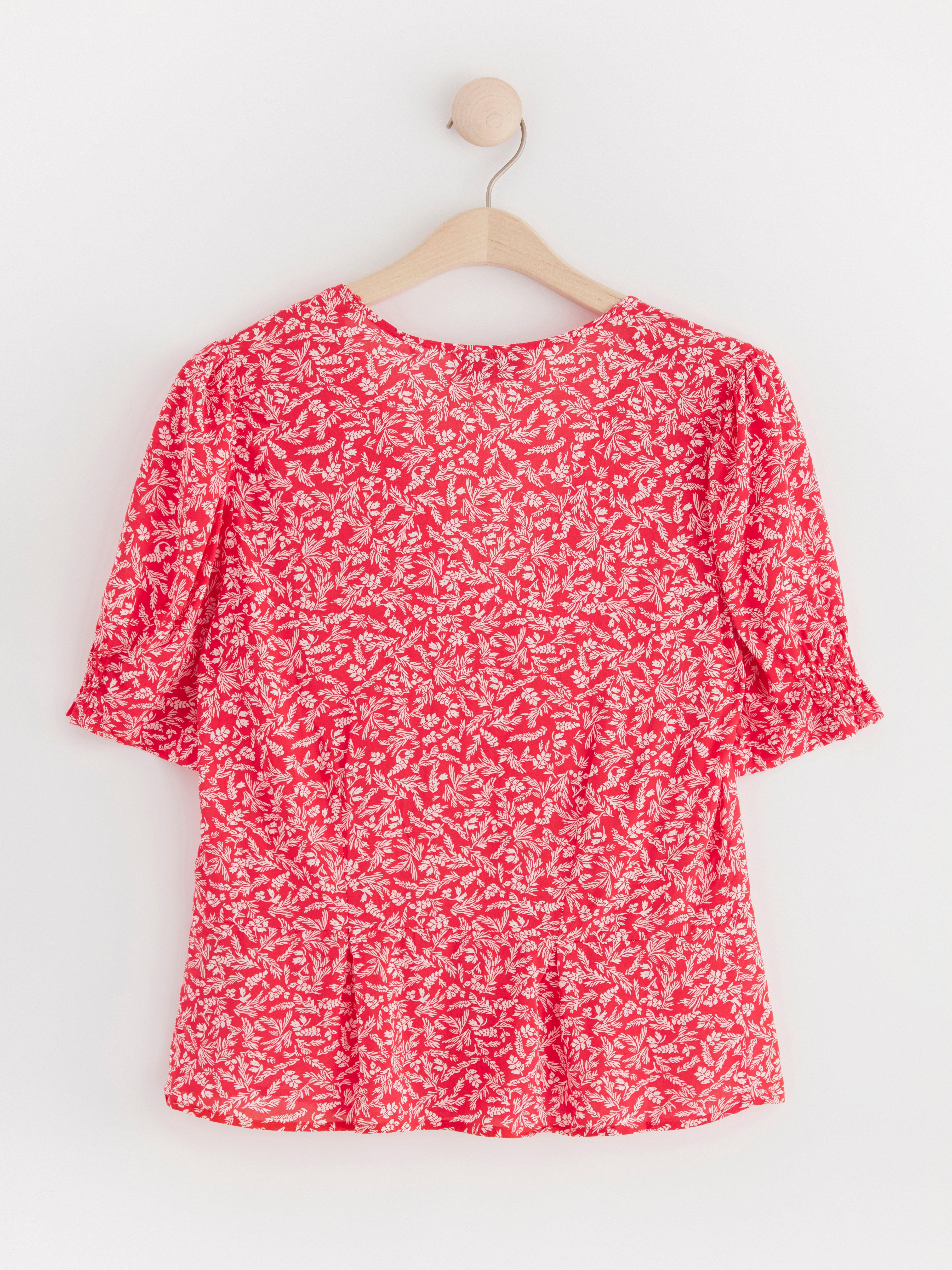 Short sleeve blouse Red