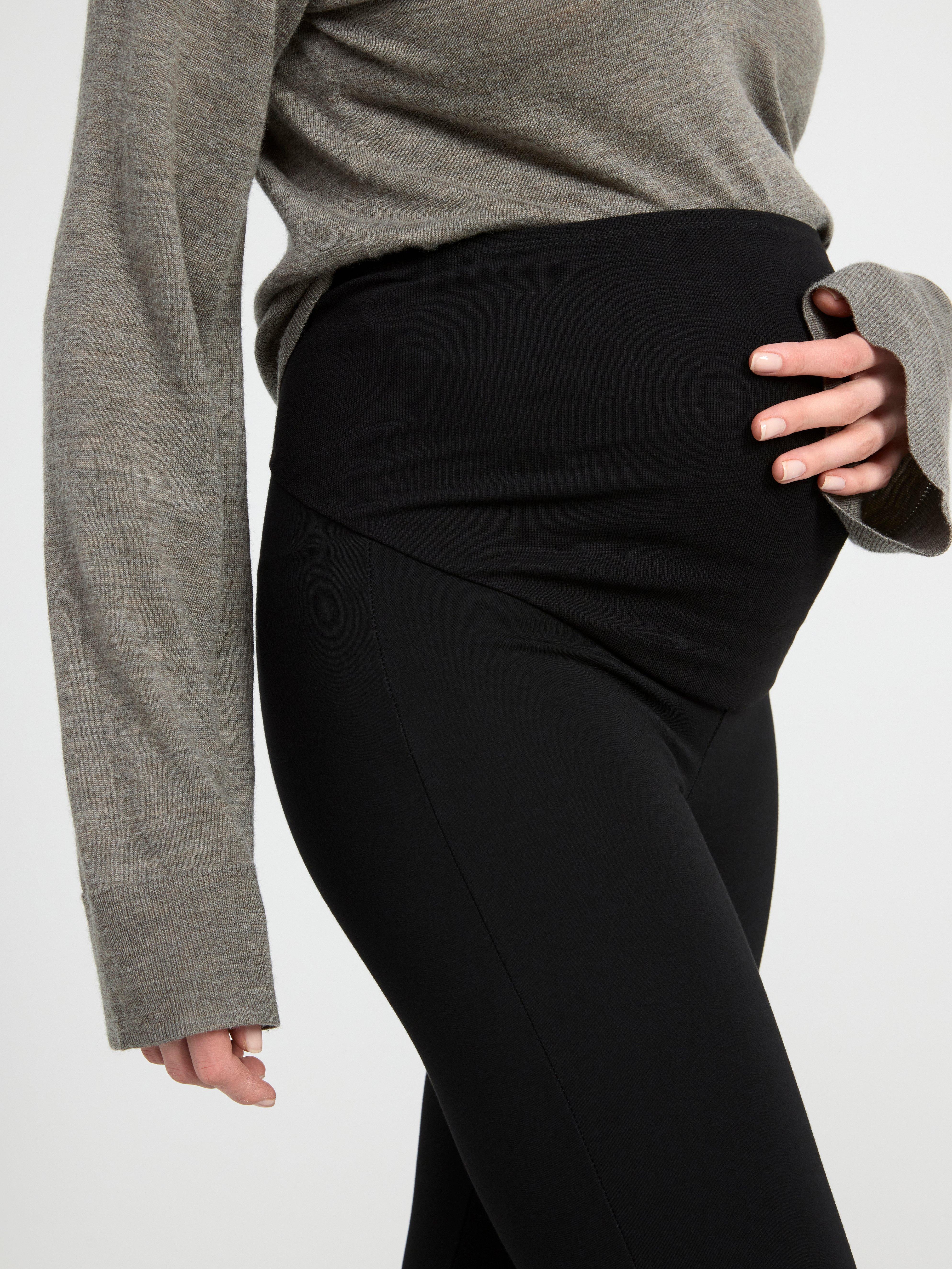 MOM Flared punto leggings Black