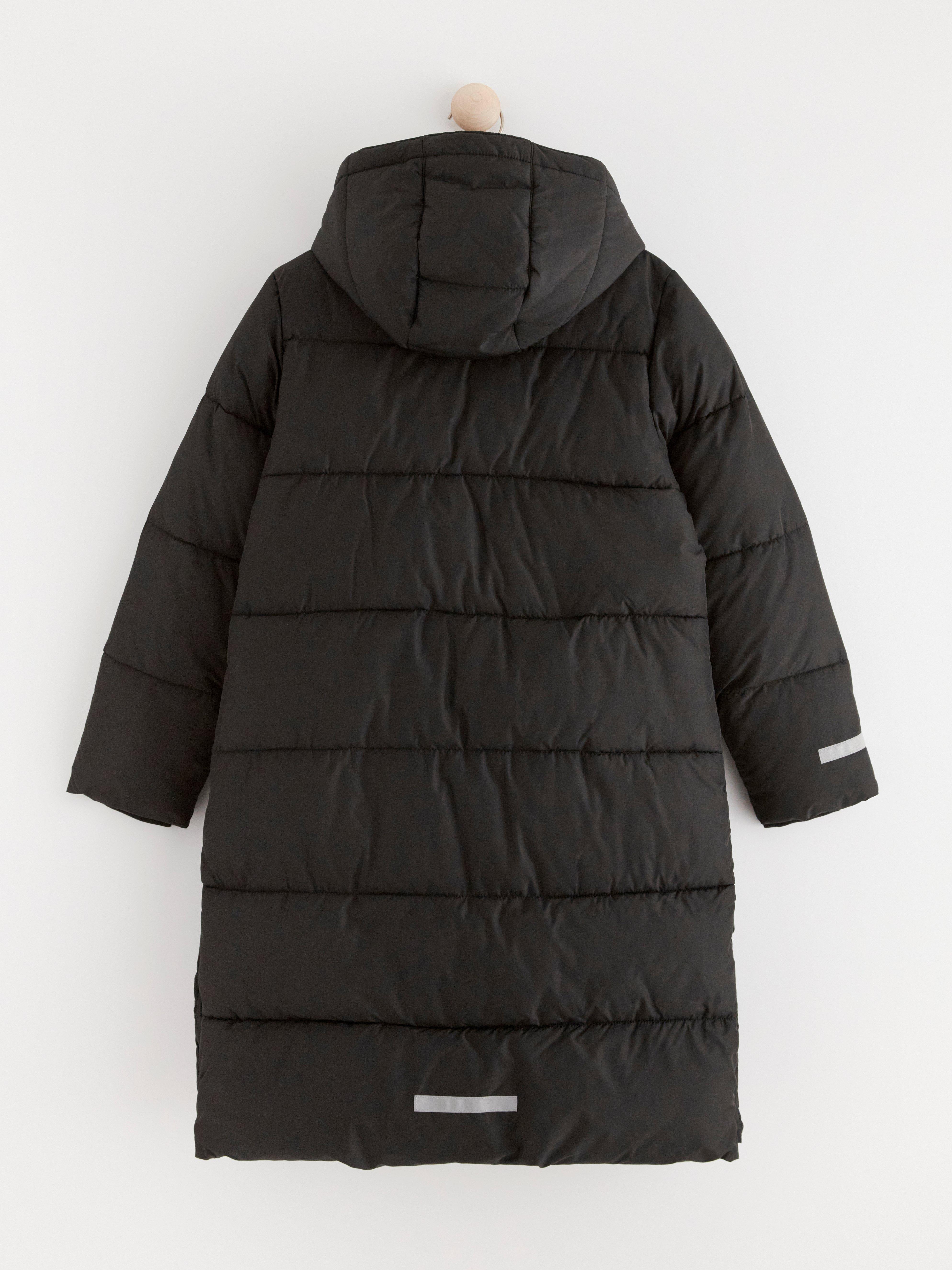 Water repellent puffer coat Black