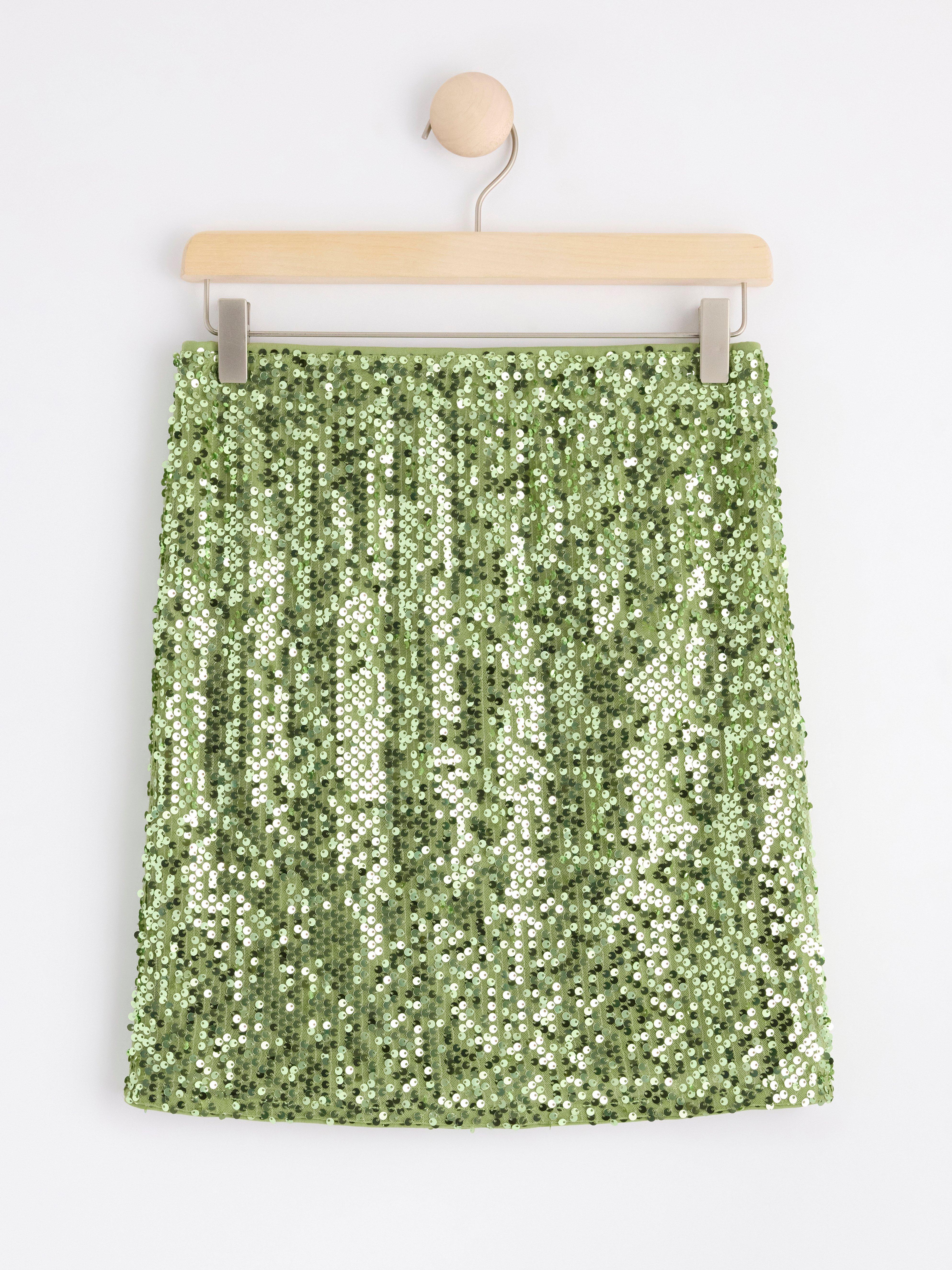 Sequin skirt Green
