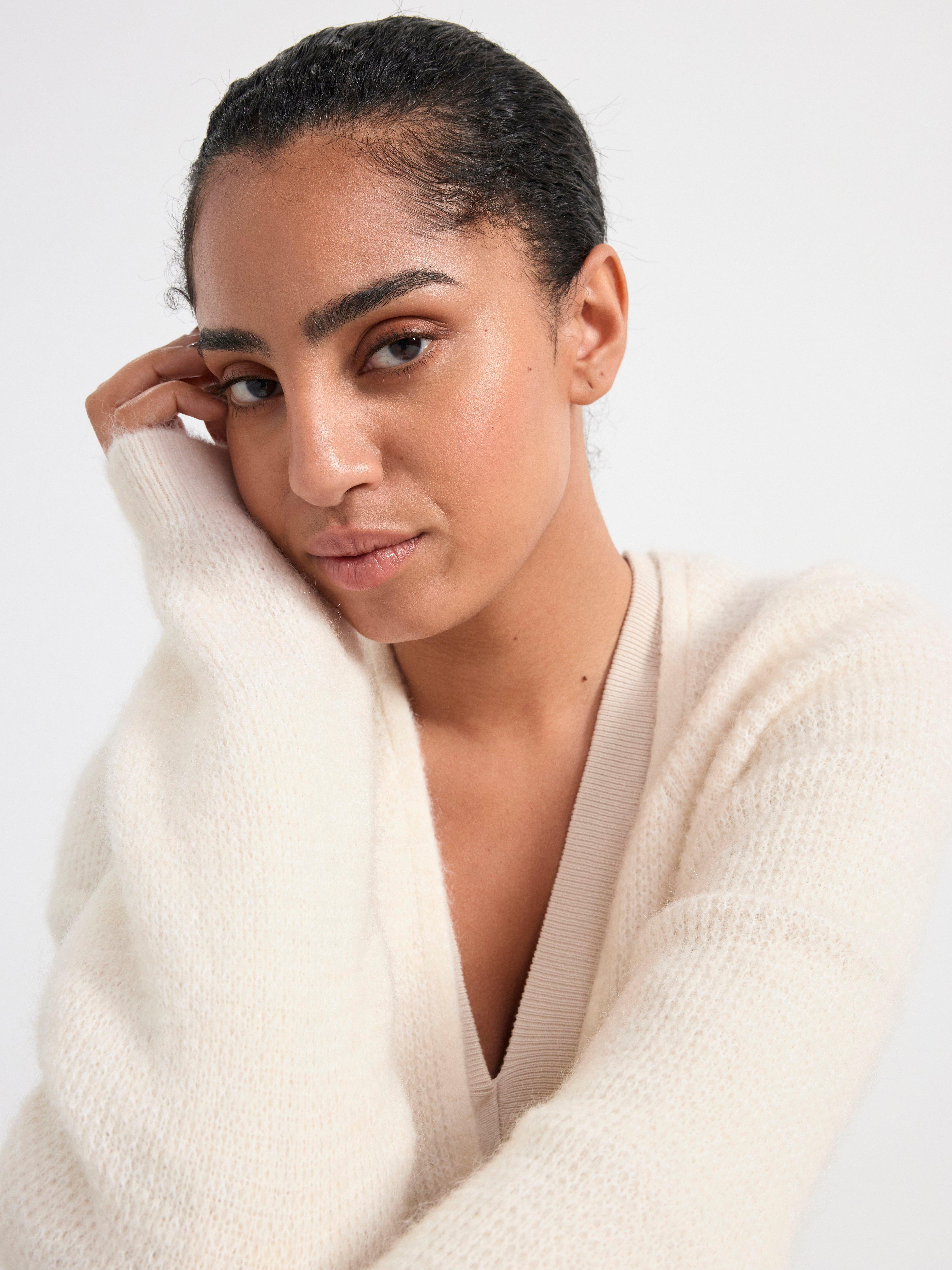 Cardigan in wool blend Off White