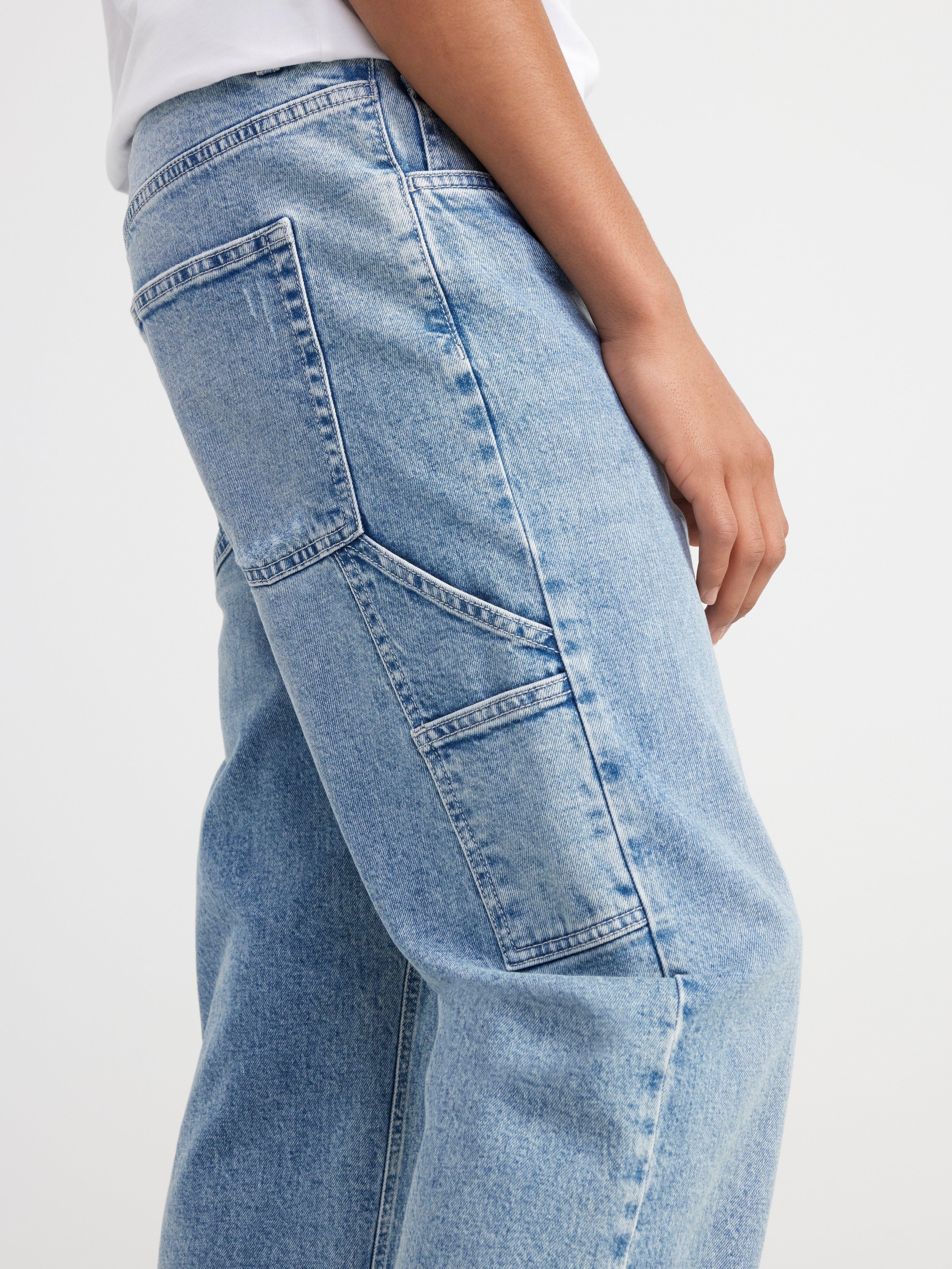 VIDAR Wide straight leg regular waist jeans Denim