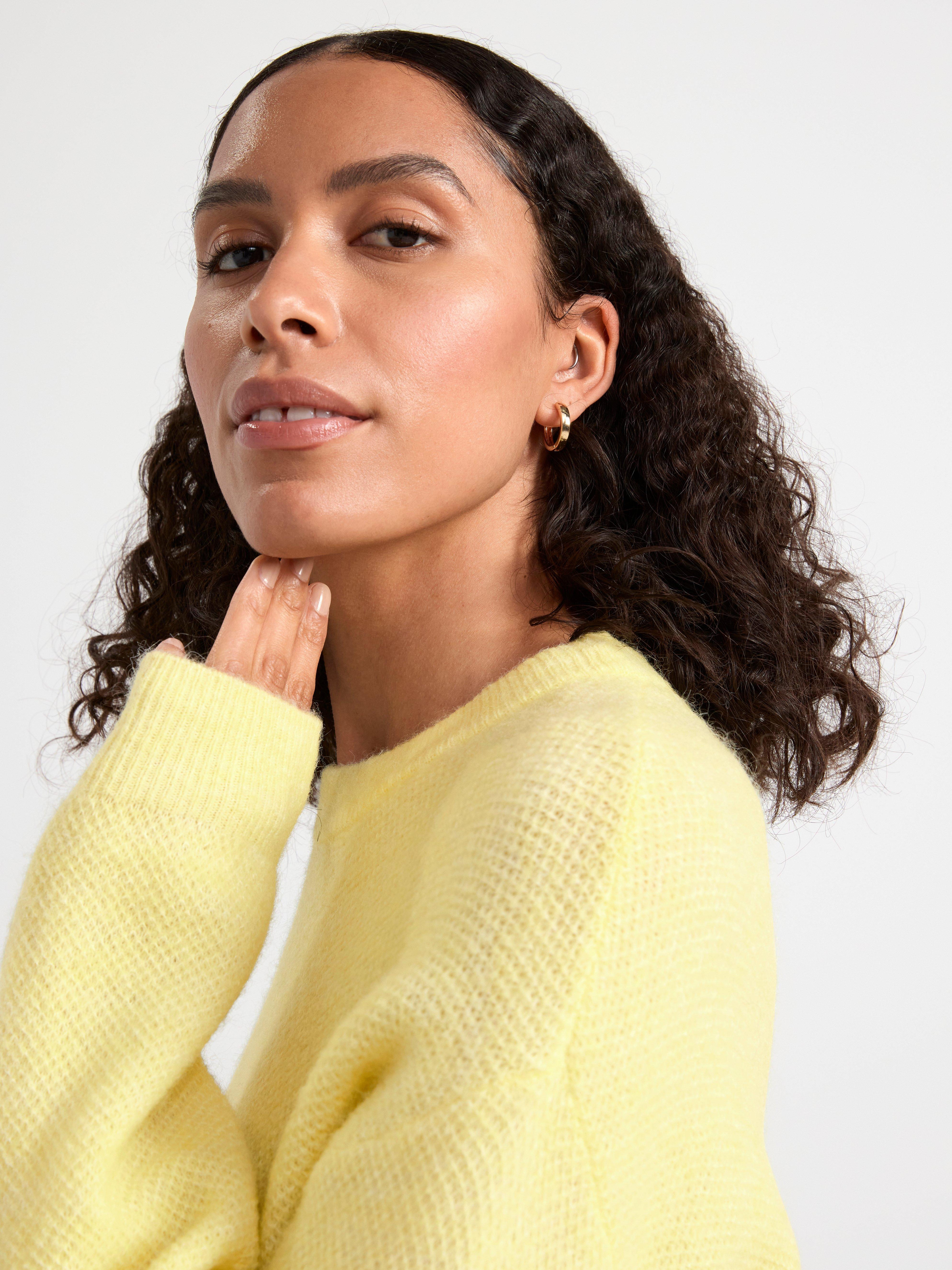 Jumper in wool blend Yellow