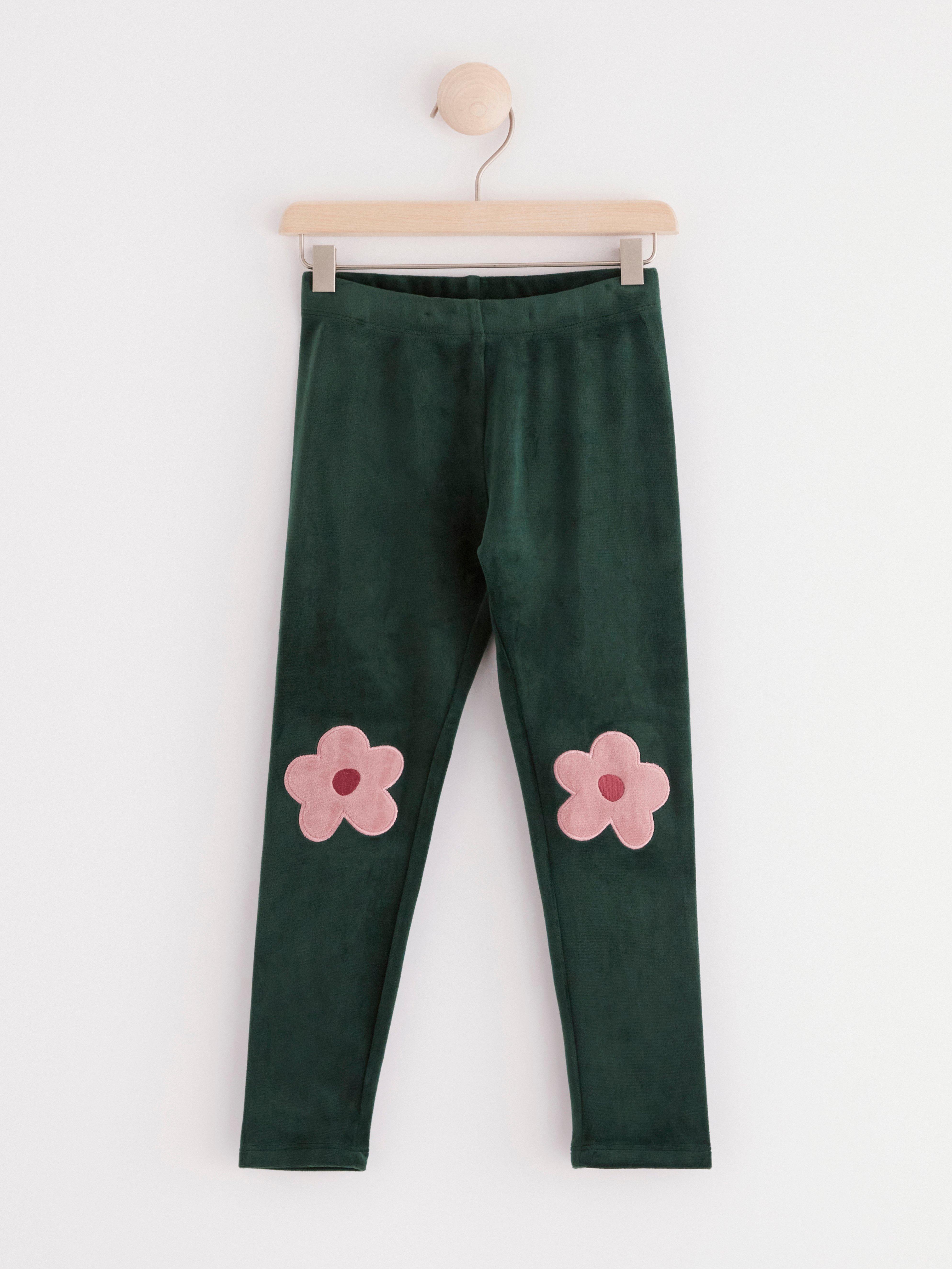 Velour leggings Dark Dusty Green