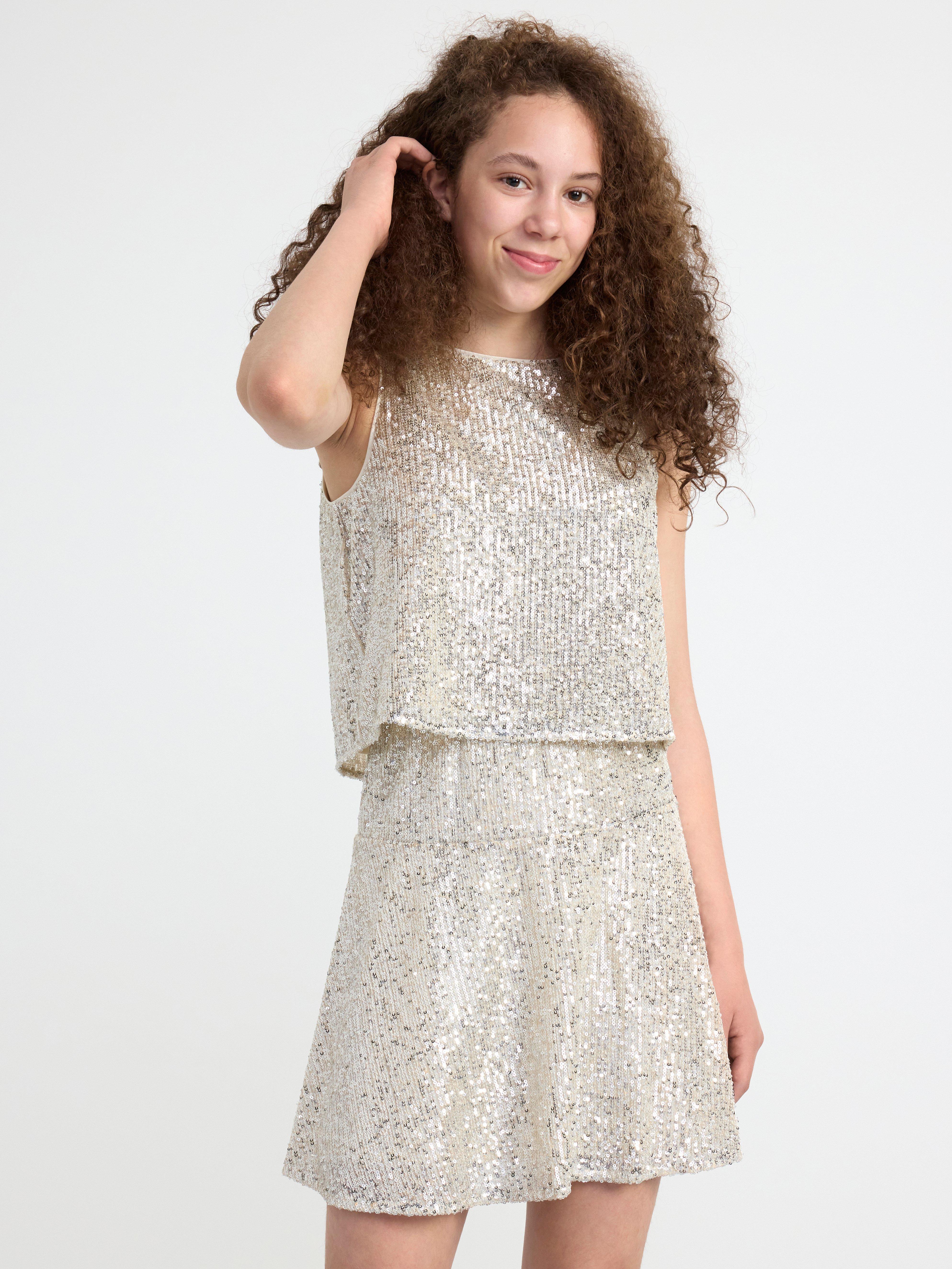 Sequin skirt Silver