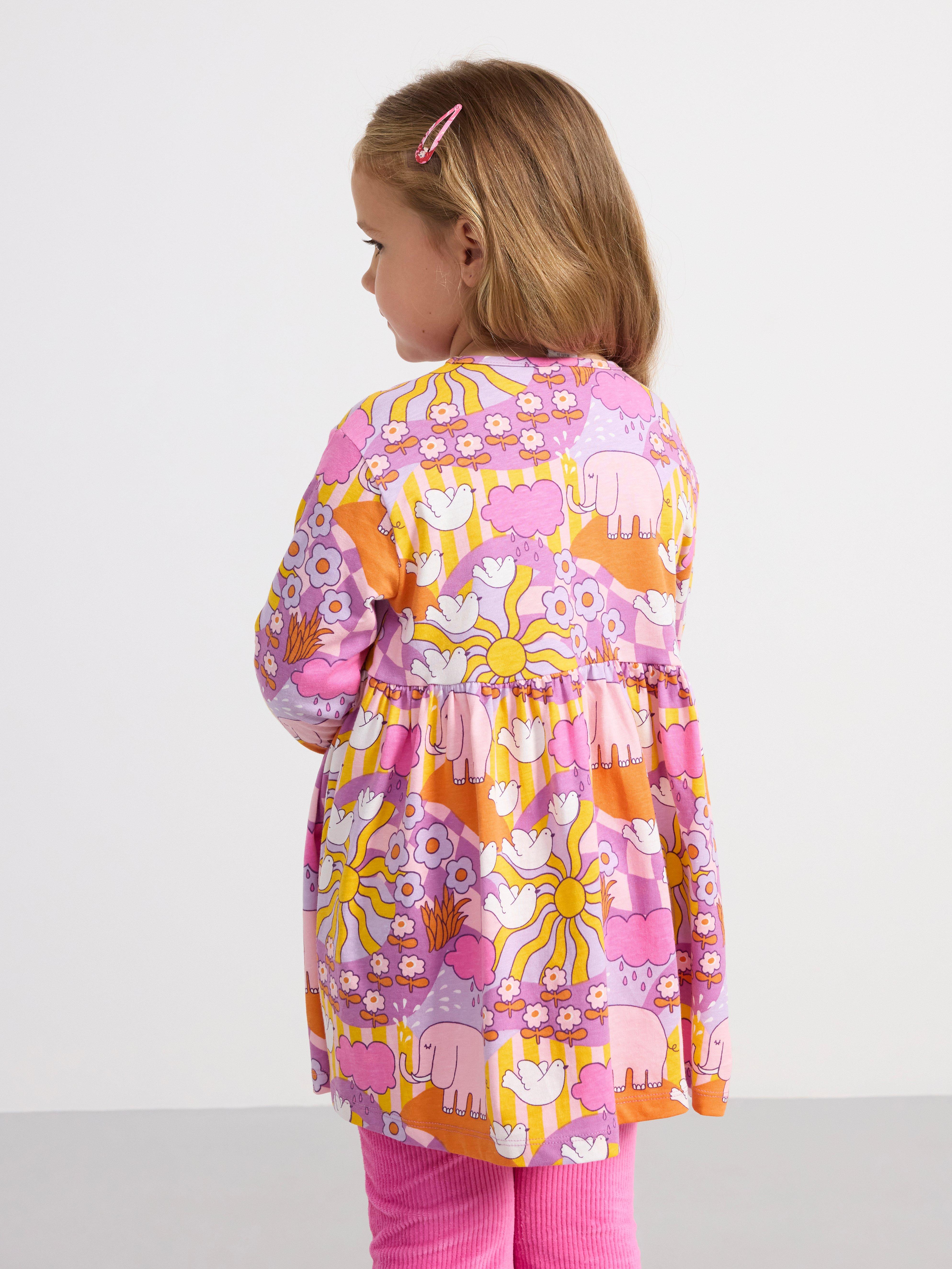 Tunic with allover pattern Pink