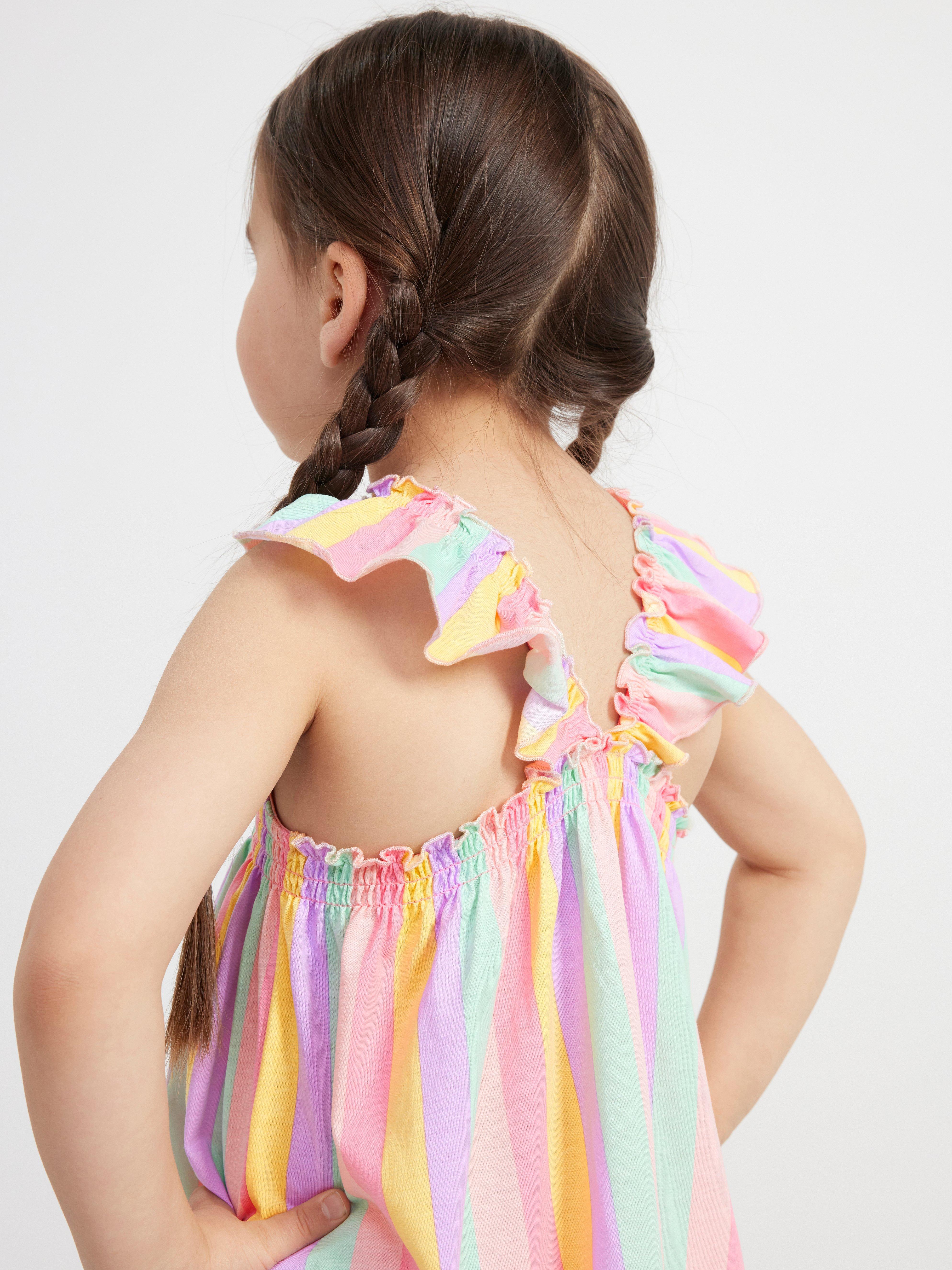 Sleeveless dress with allover pattern Light Yellow