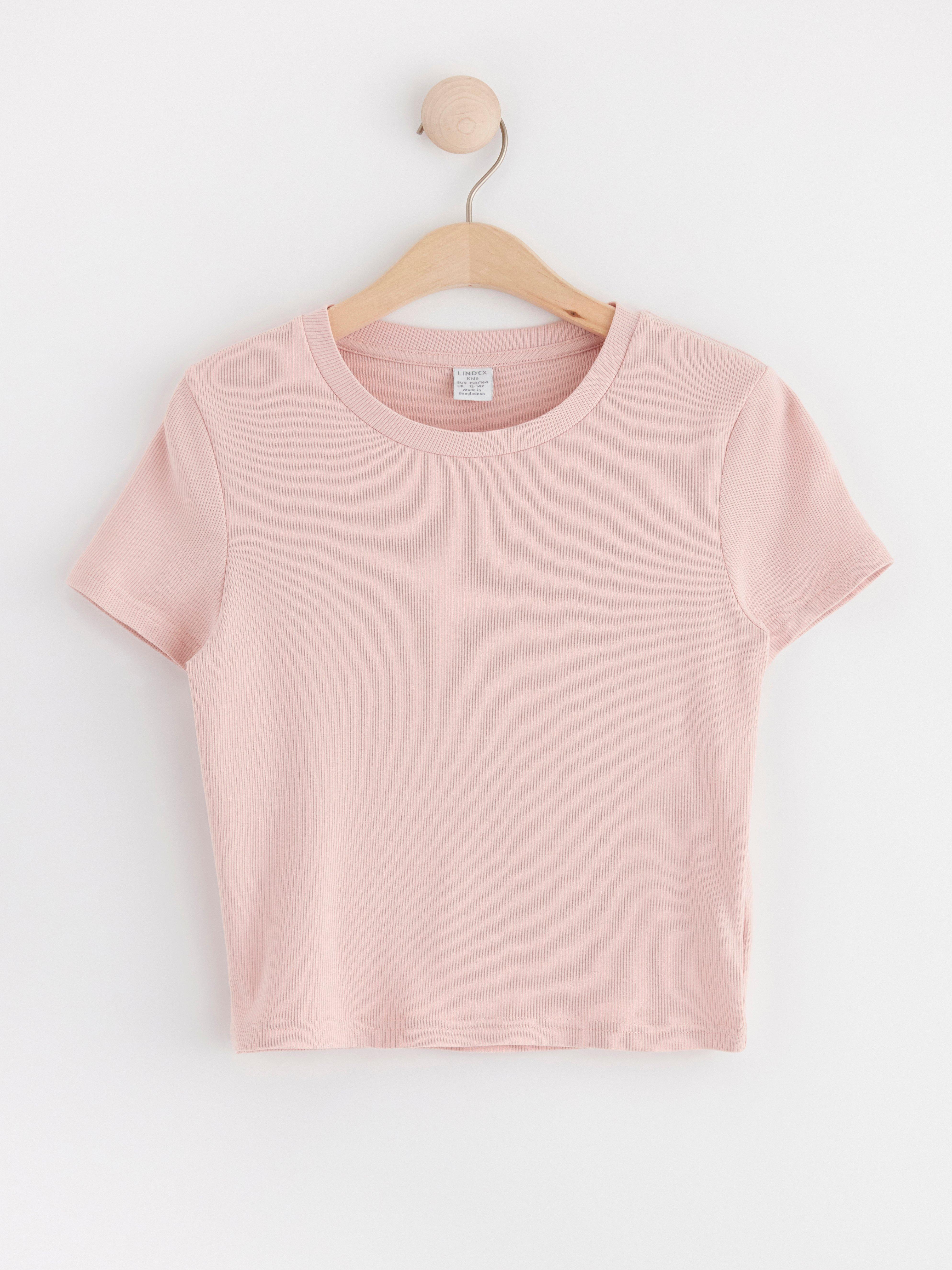 Ribbed cropped top Light Dusty Pink
