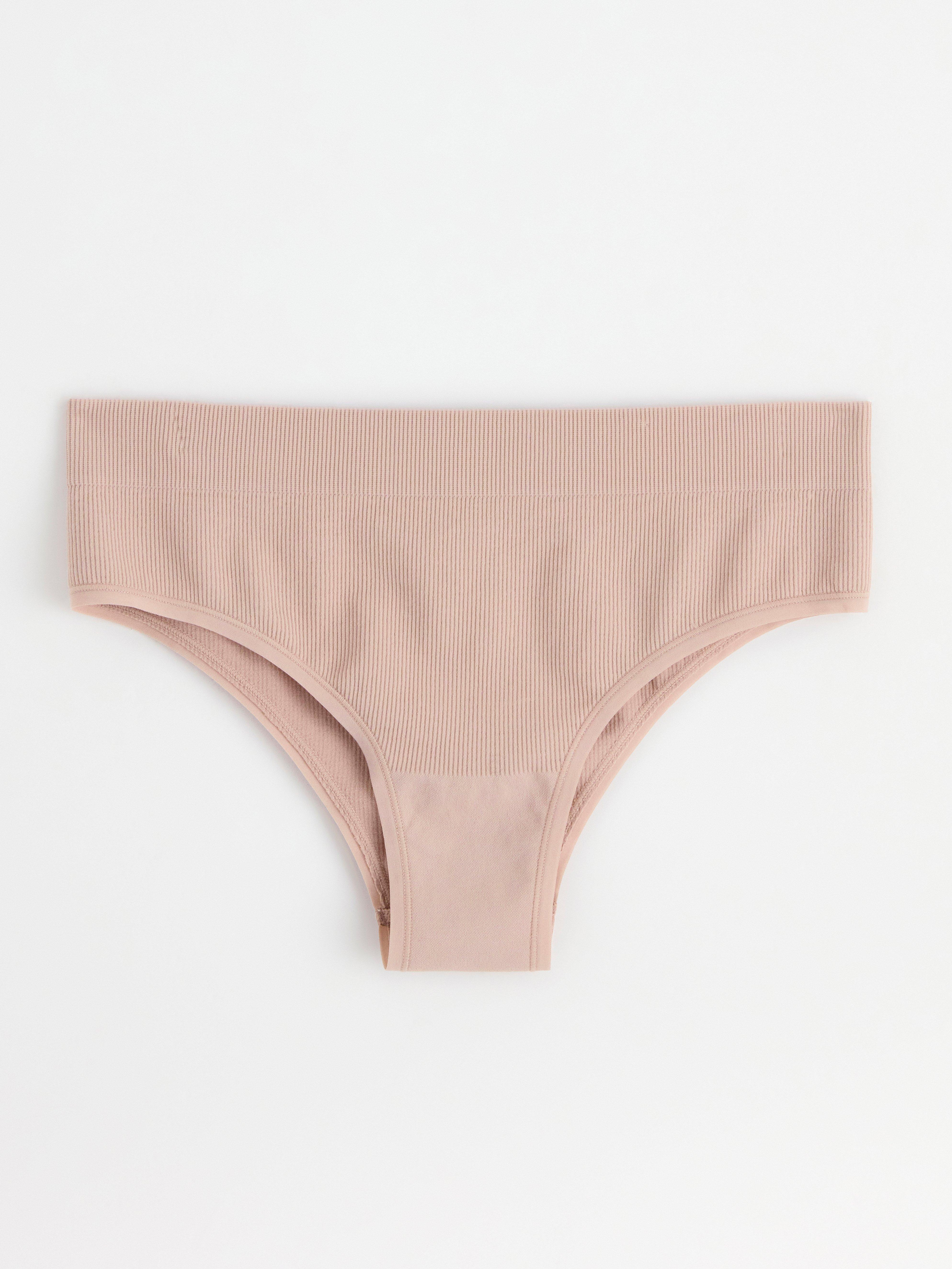 Brazilian high waist seamless briefs Light Dusty Pink