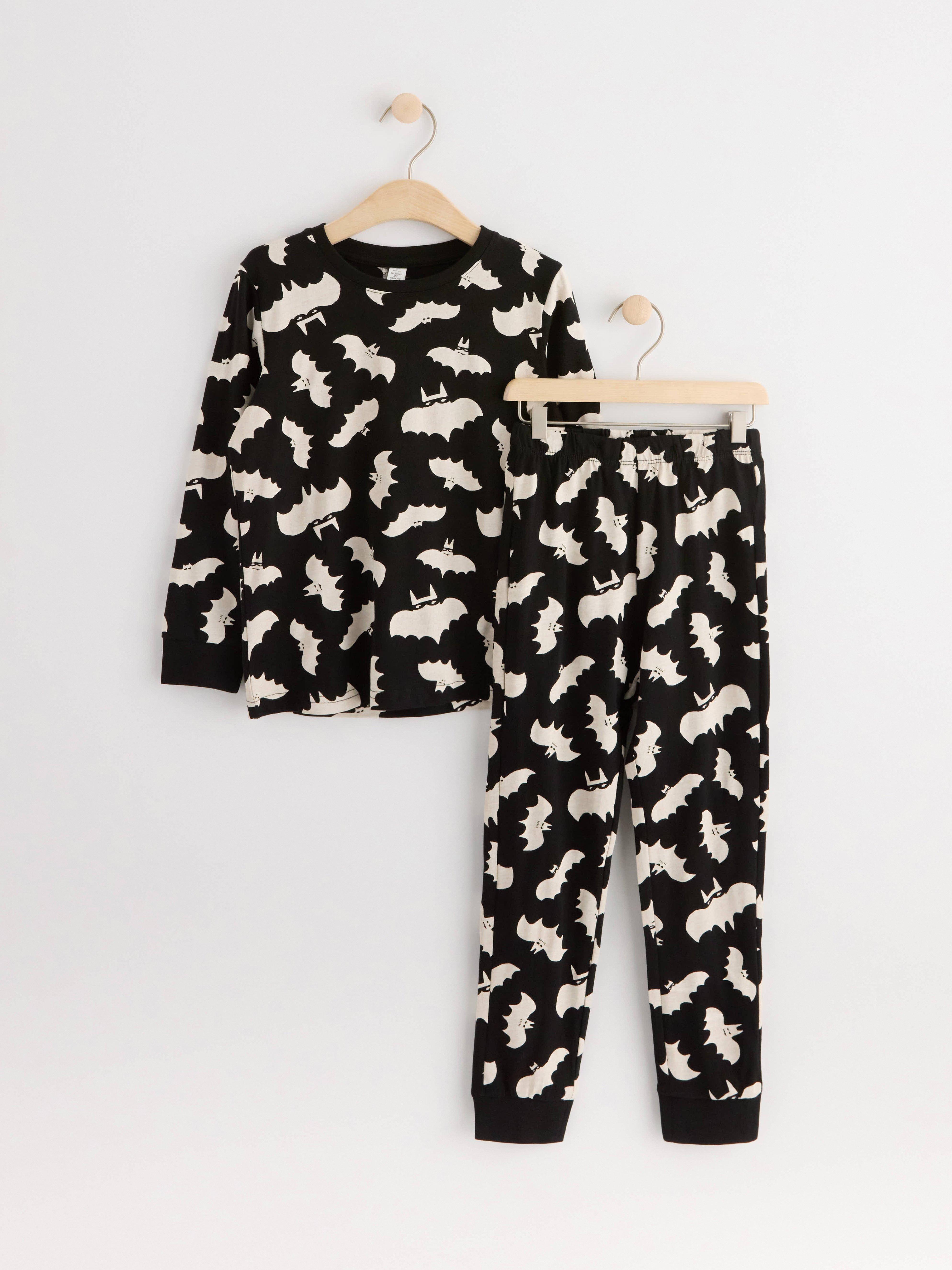 Pyjama set with halloween print Light Beige