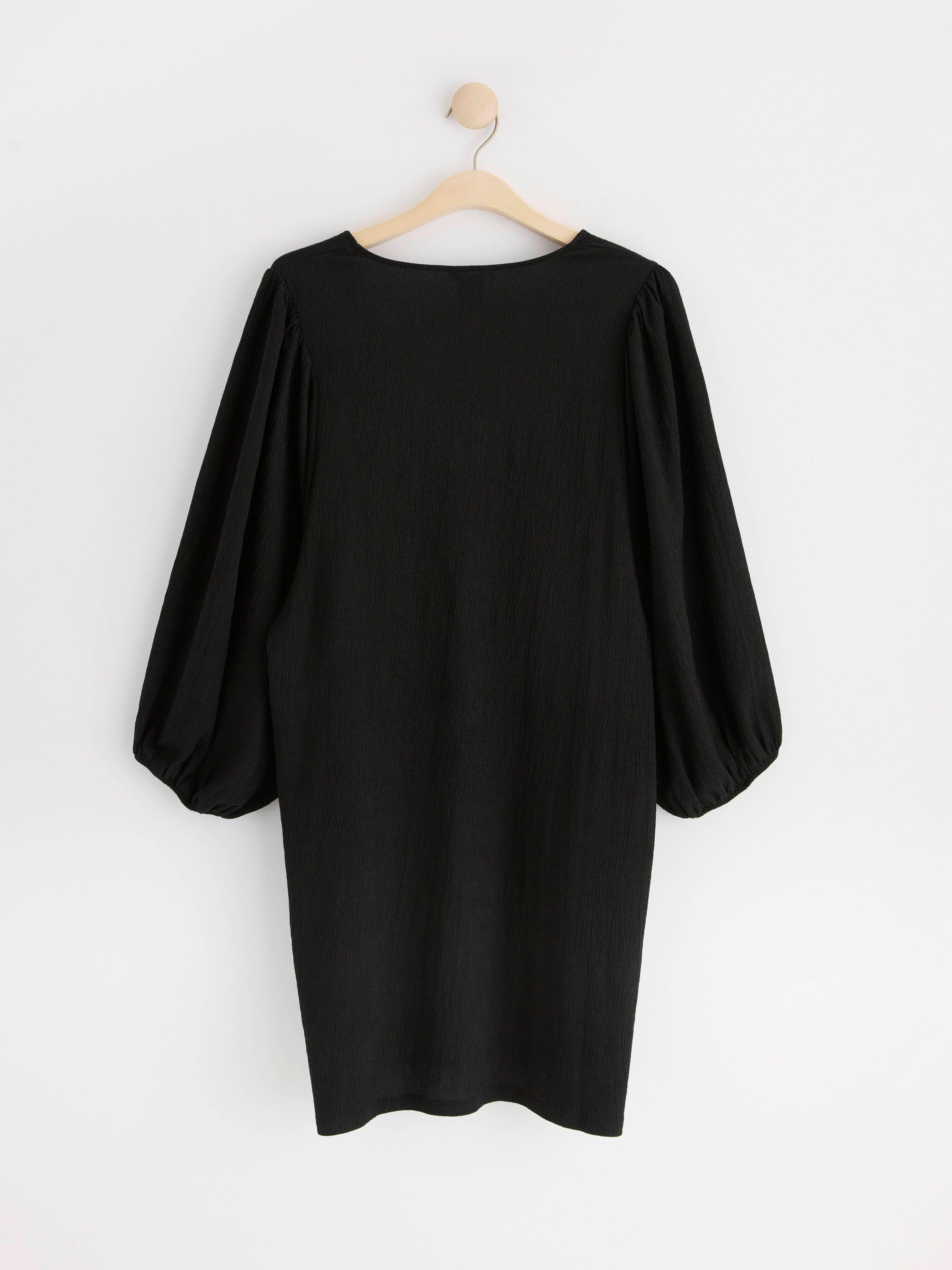 Puff sleeve tunic Black