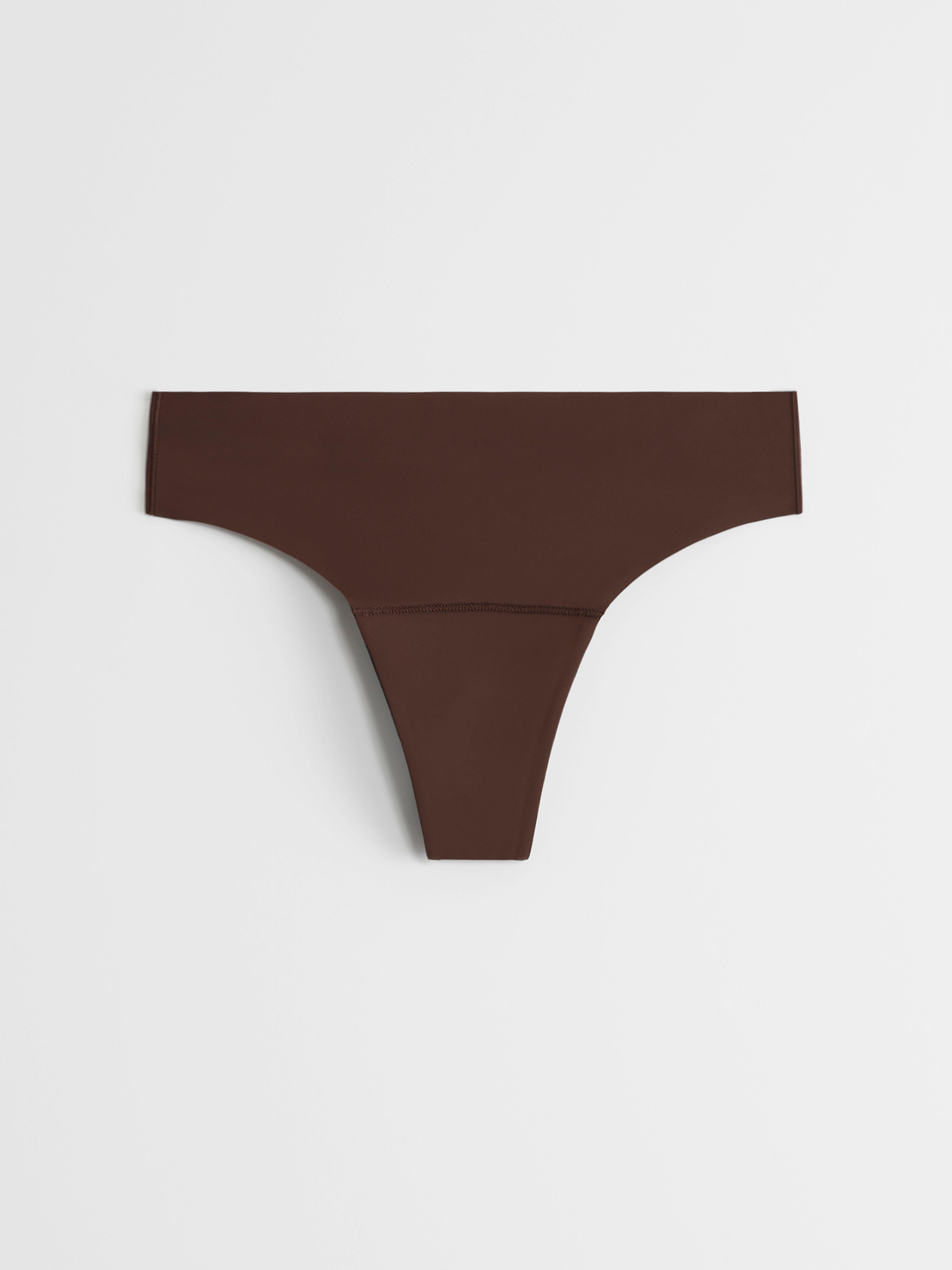 Engineered Thong Period Proof - Period Panty Light Absorbency DK Brown