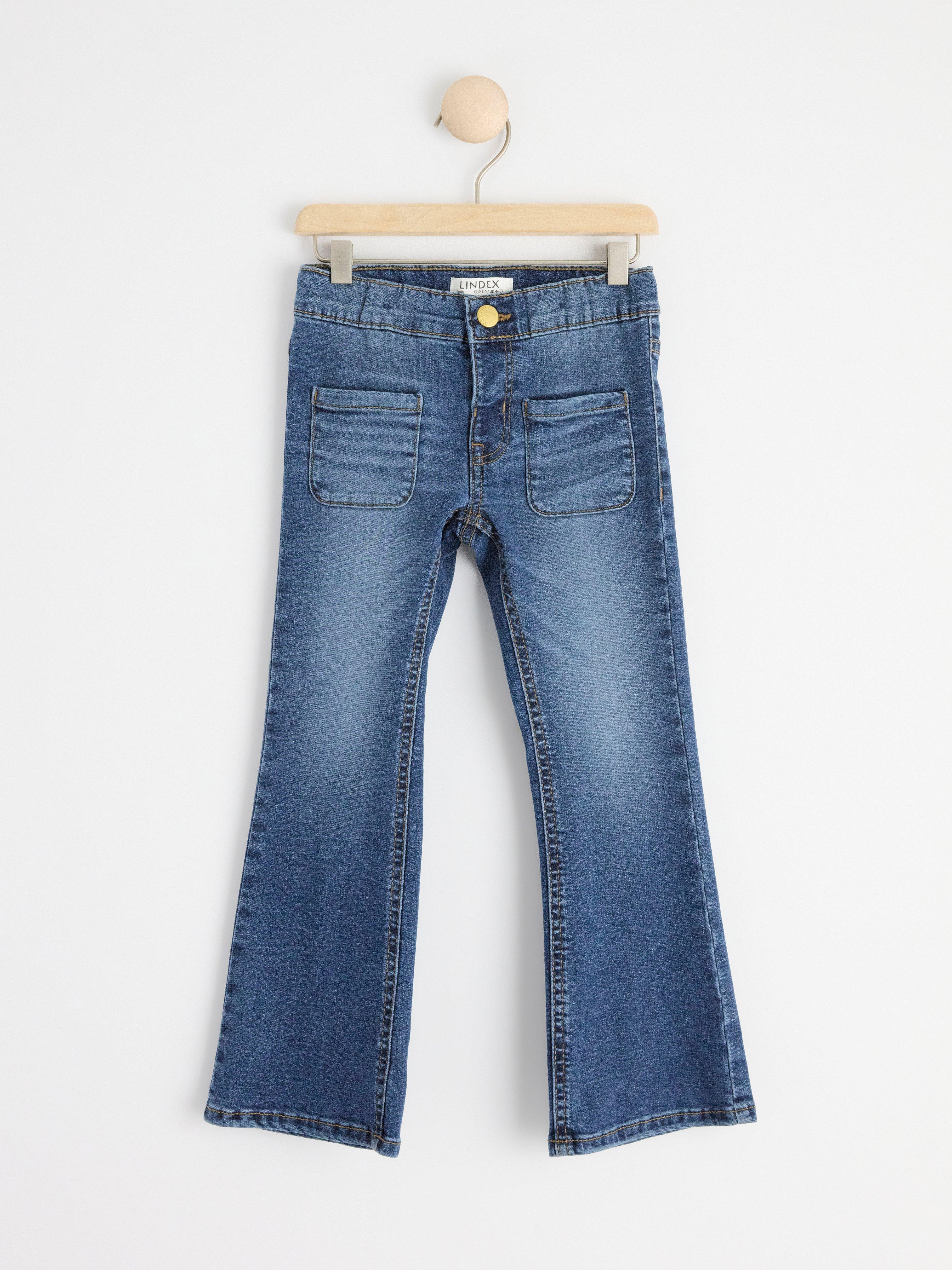 FREJA Flare regular waist jeans Dark denim