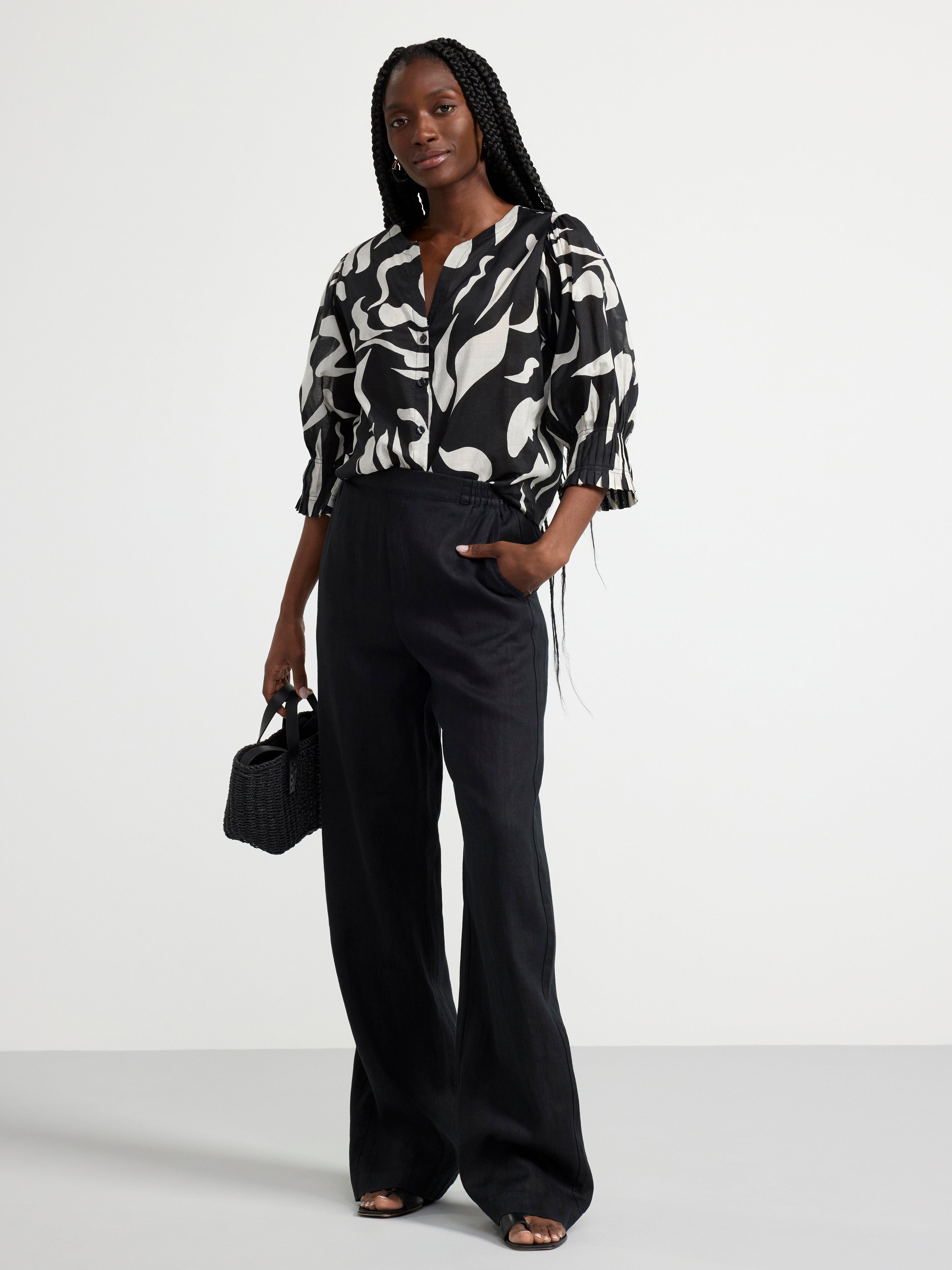 Puff sleeve blouse Black
