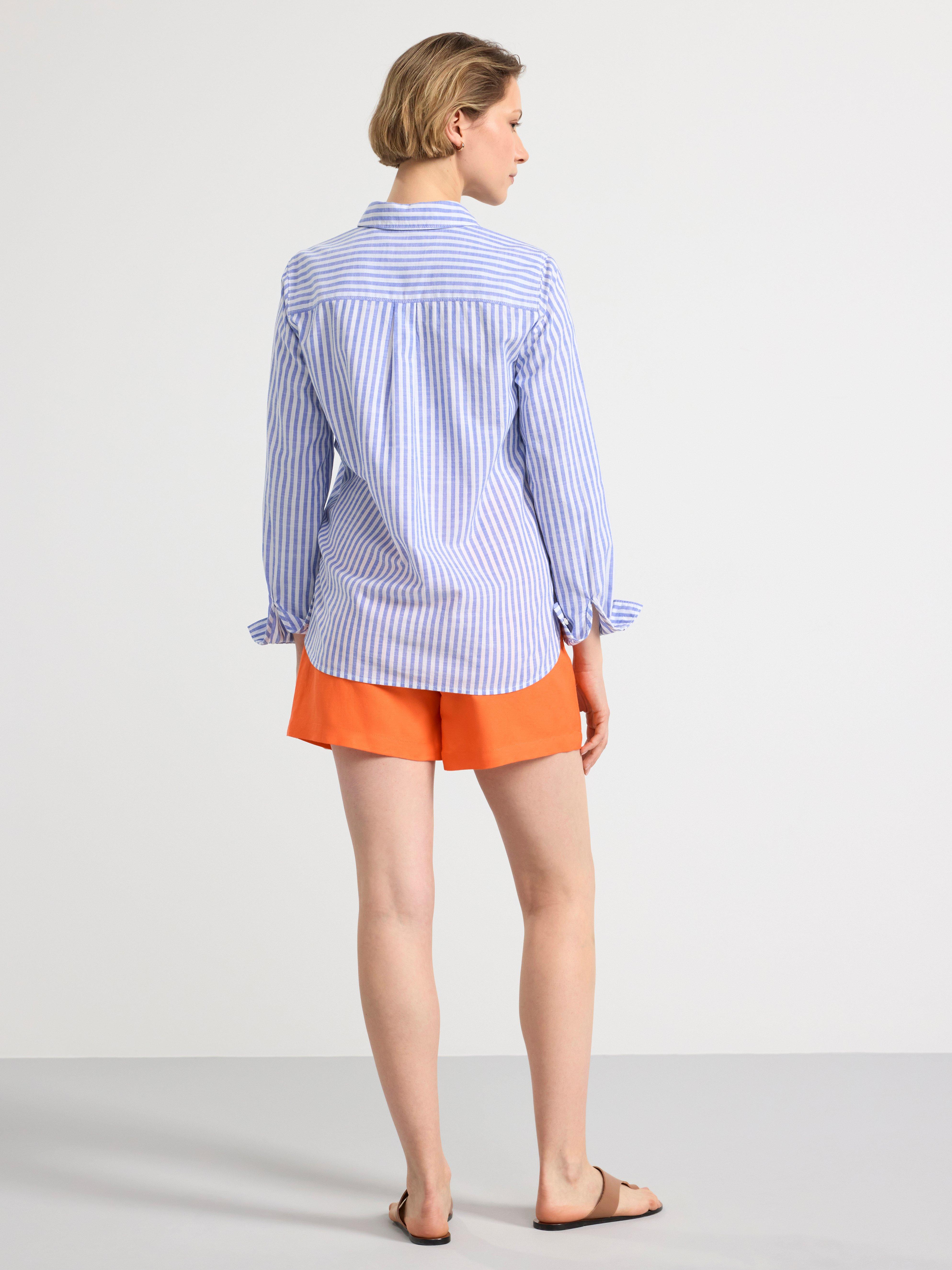 Linen blend shorts Orange