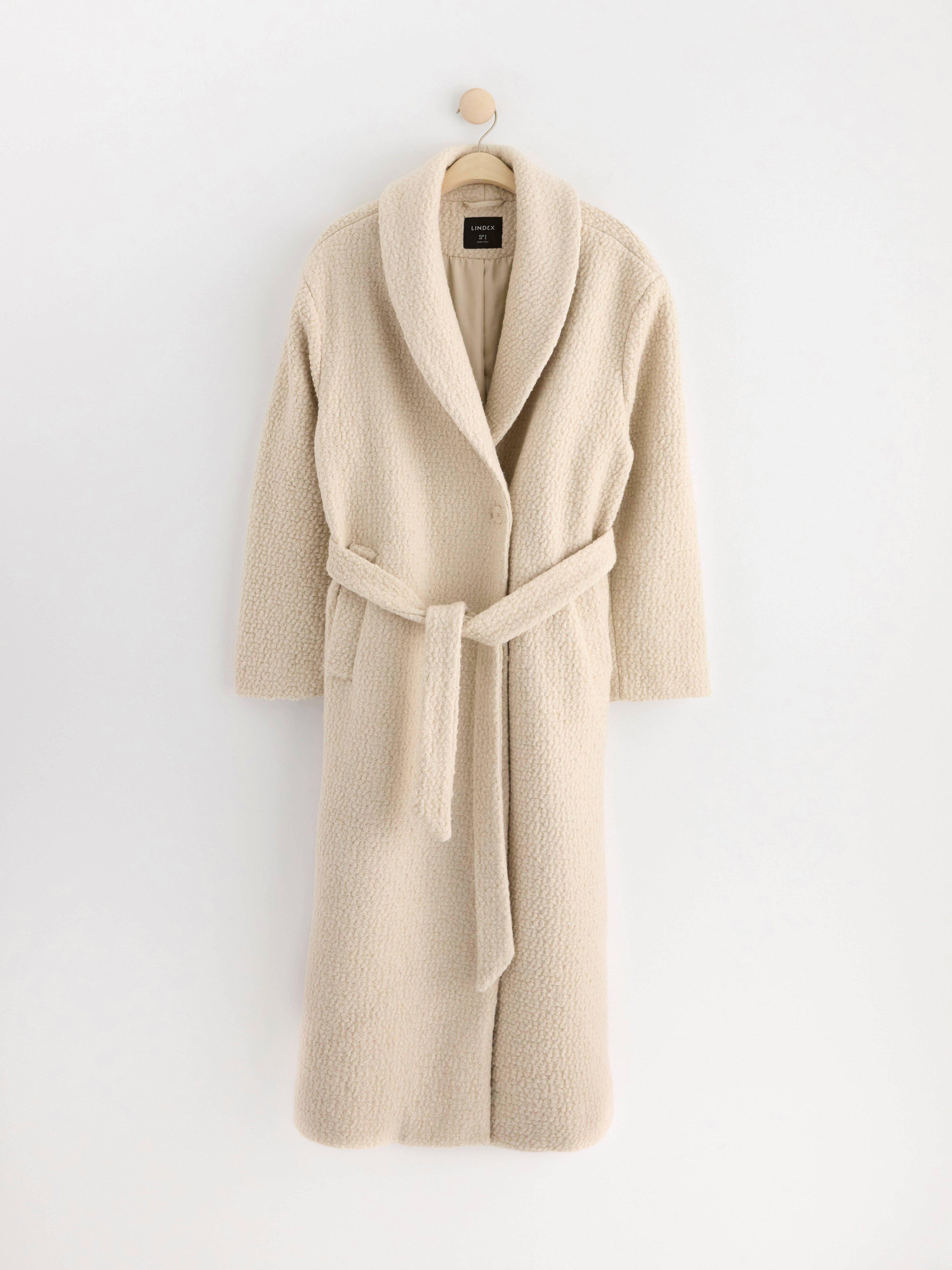 Coat in bouclé Light Beige