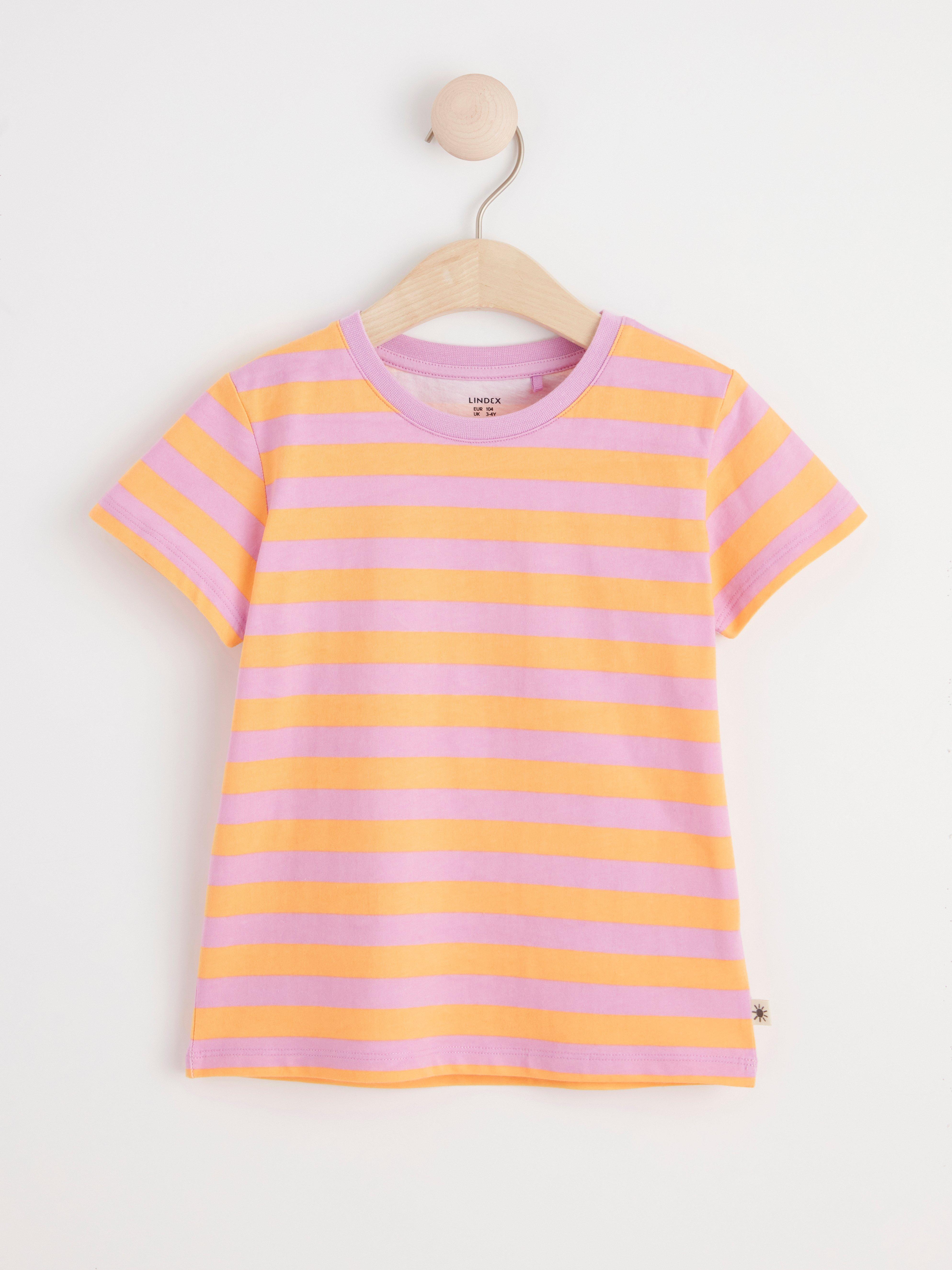 Striped t-shirt Light Dusty Orange