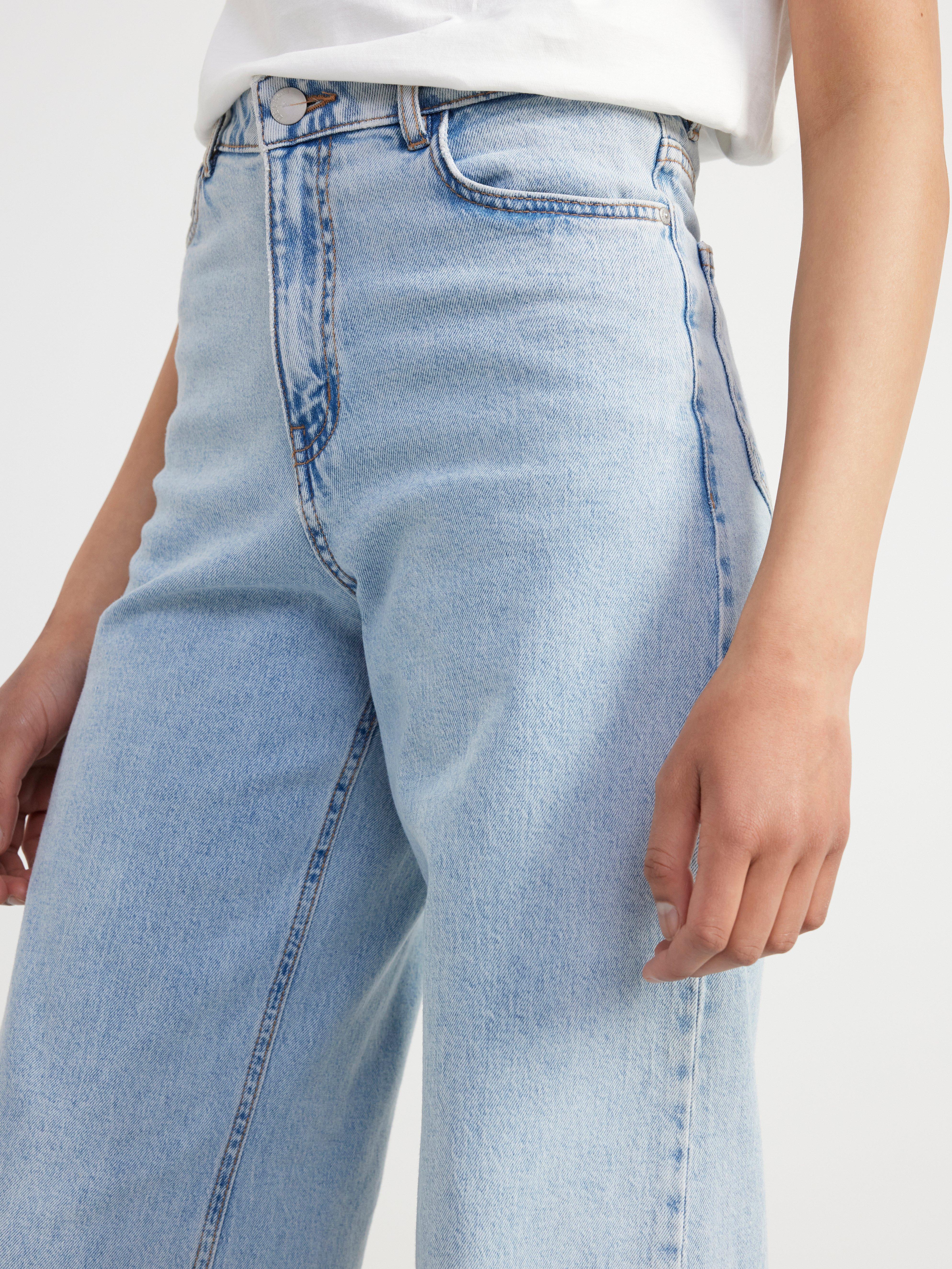 VIOLA Extra wide high waist jeans Light denim