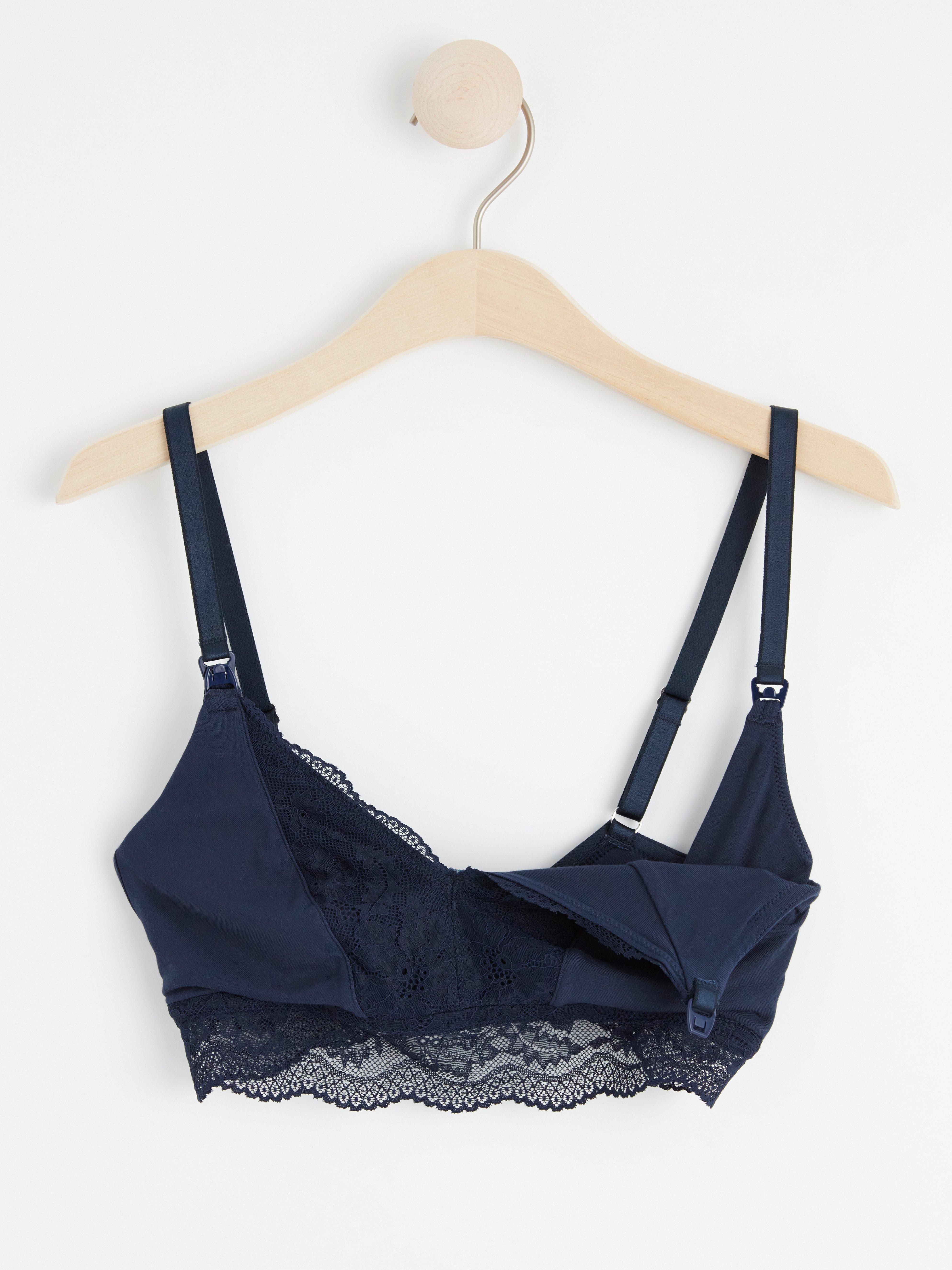 MOM Nursing bra with lace Navy