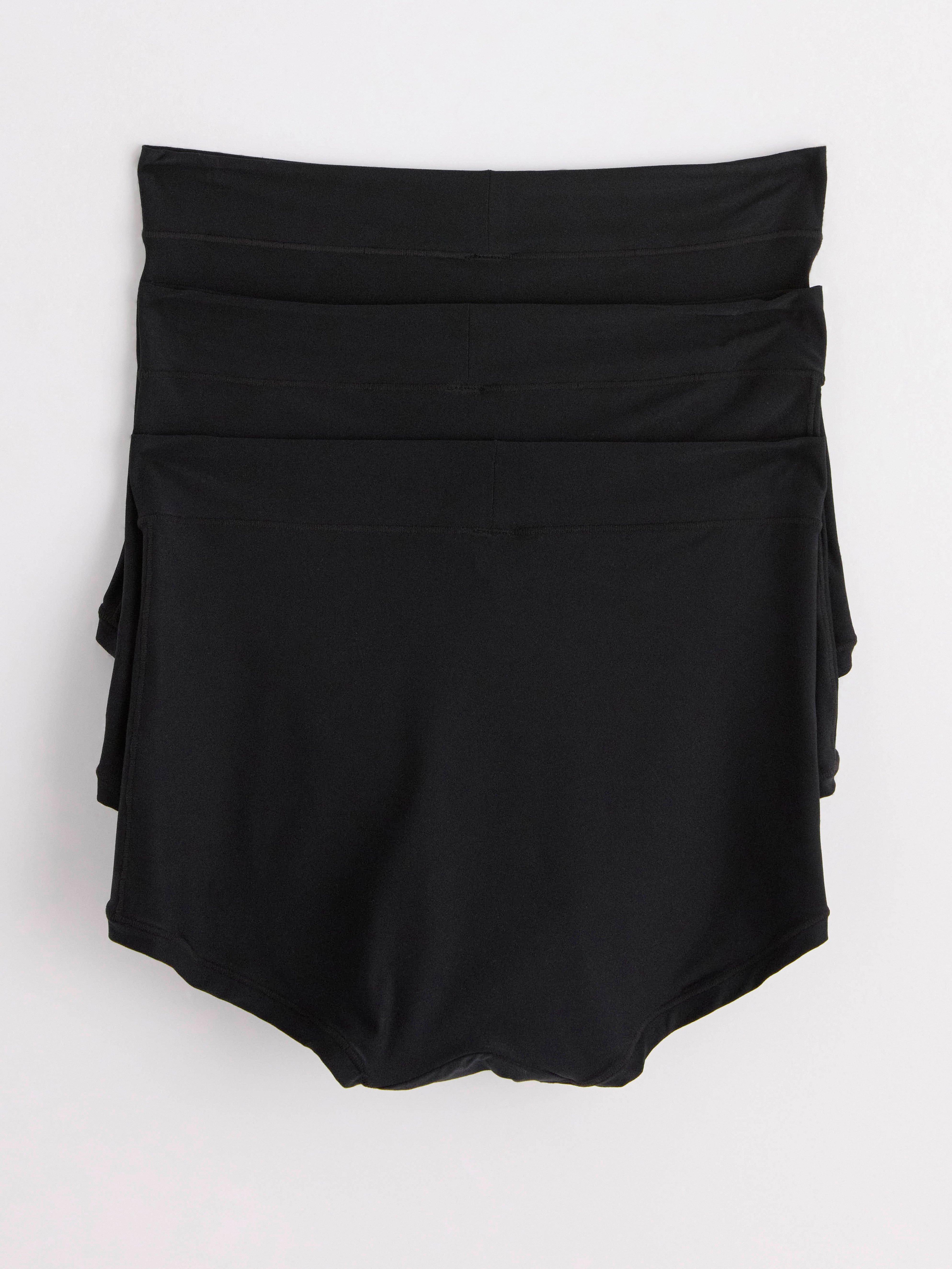 3-pack high waist super stretch boxer briefs Black