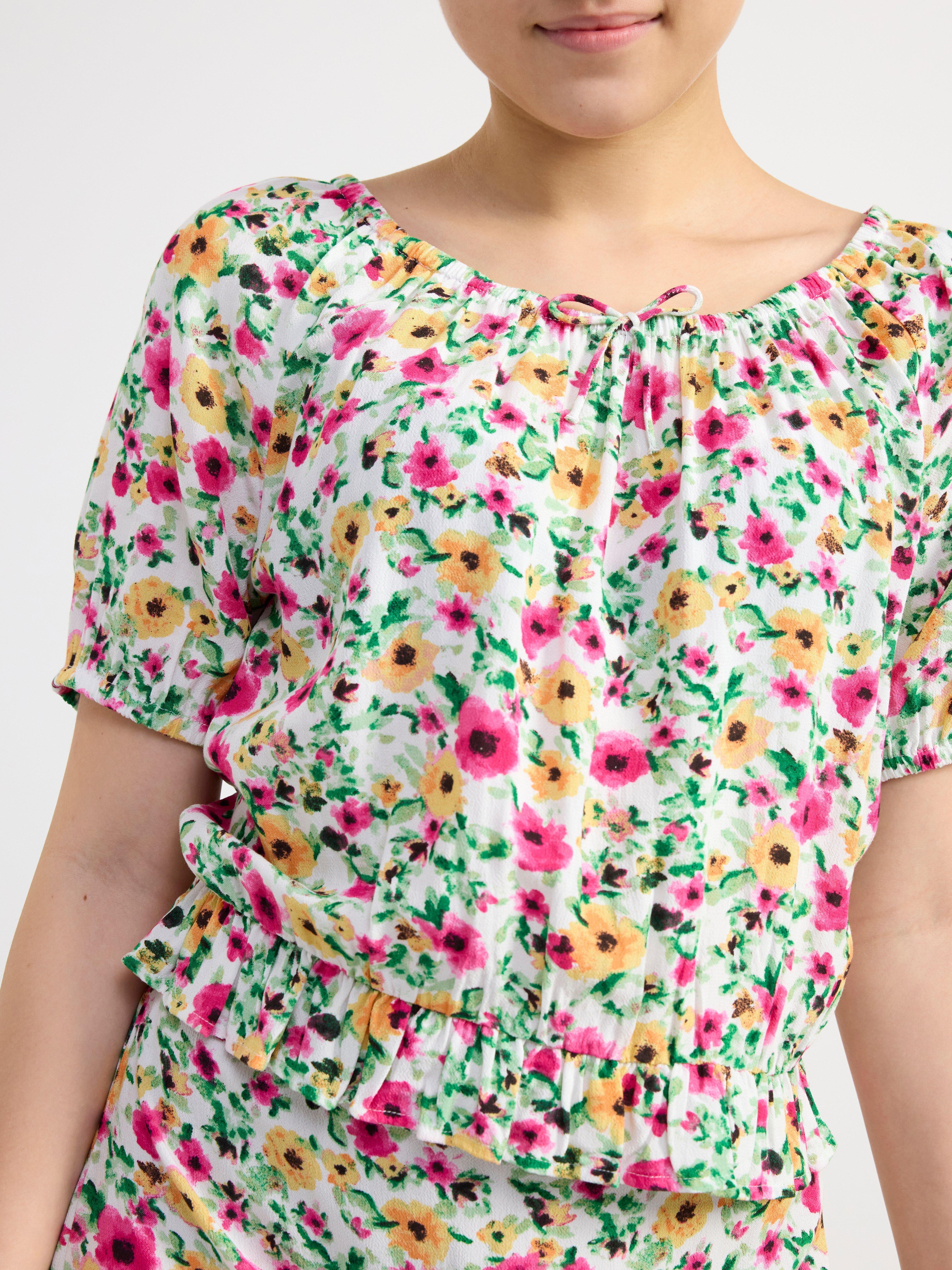 Puff sleeve blouse Light Dusty White