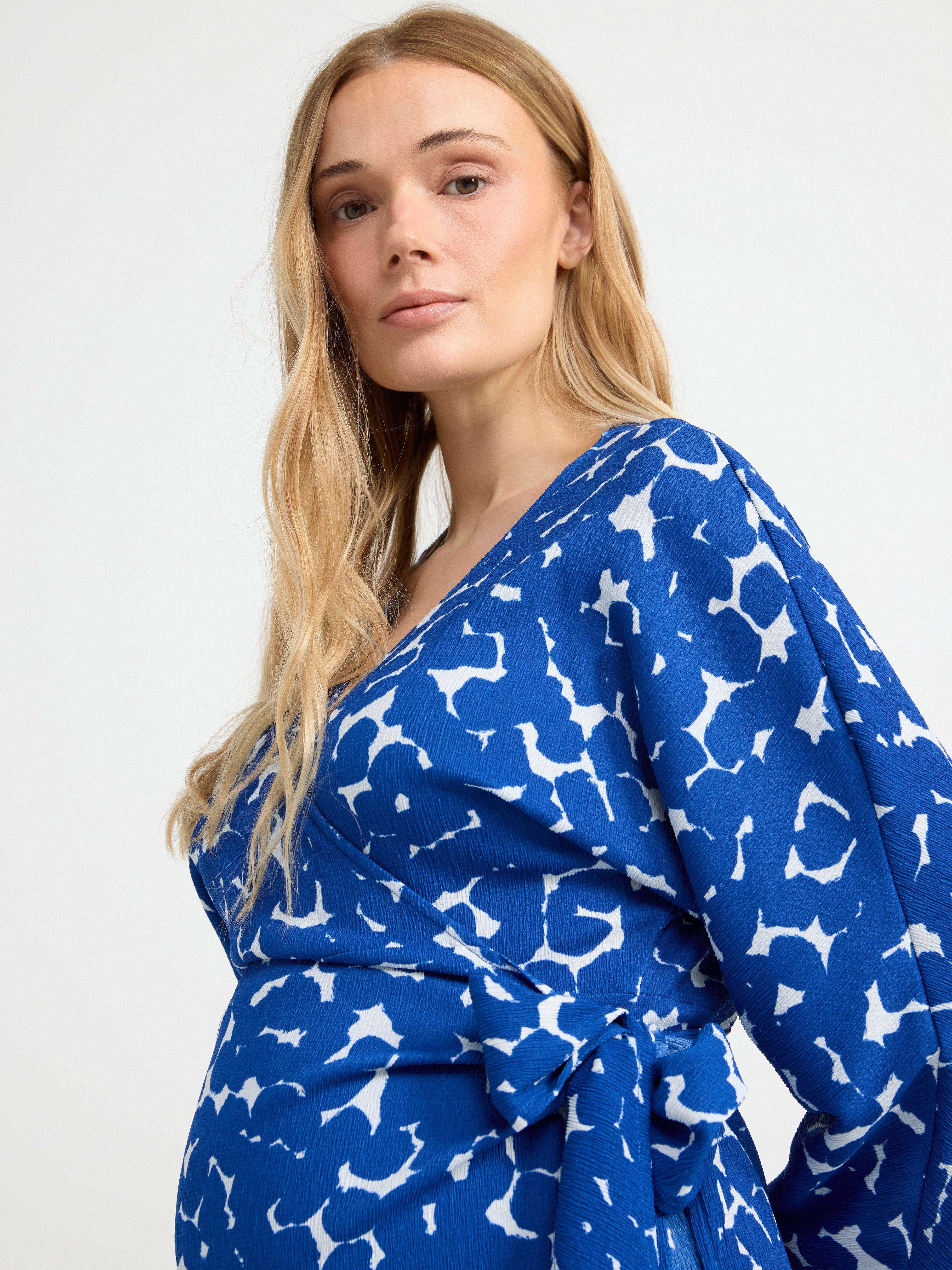 MOM Wrap dress Blue