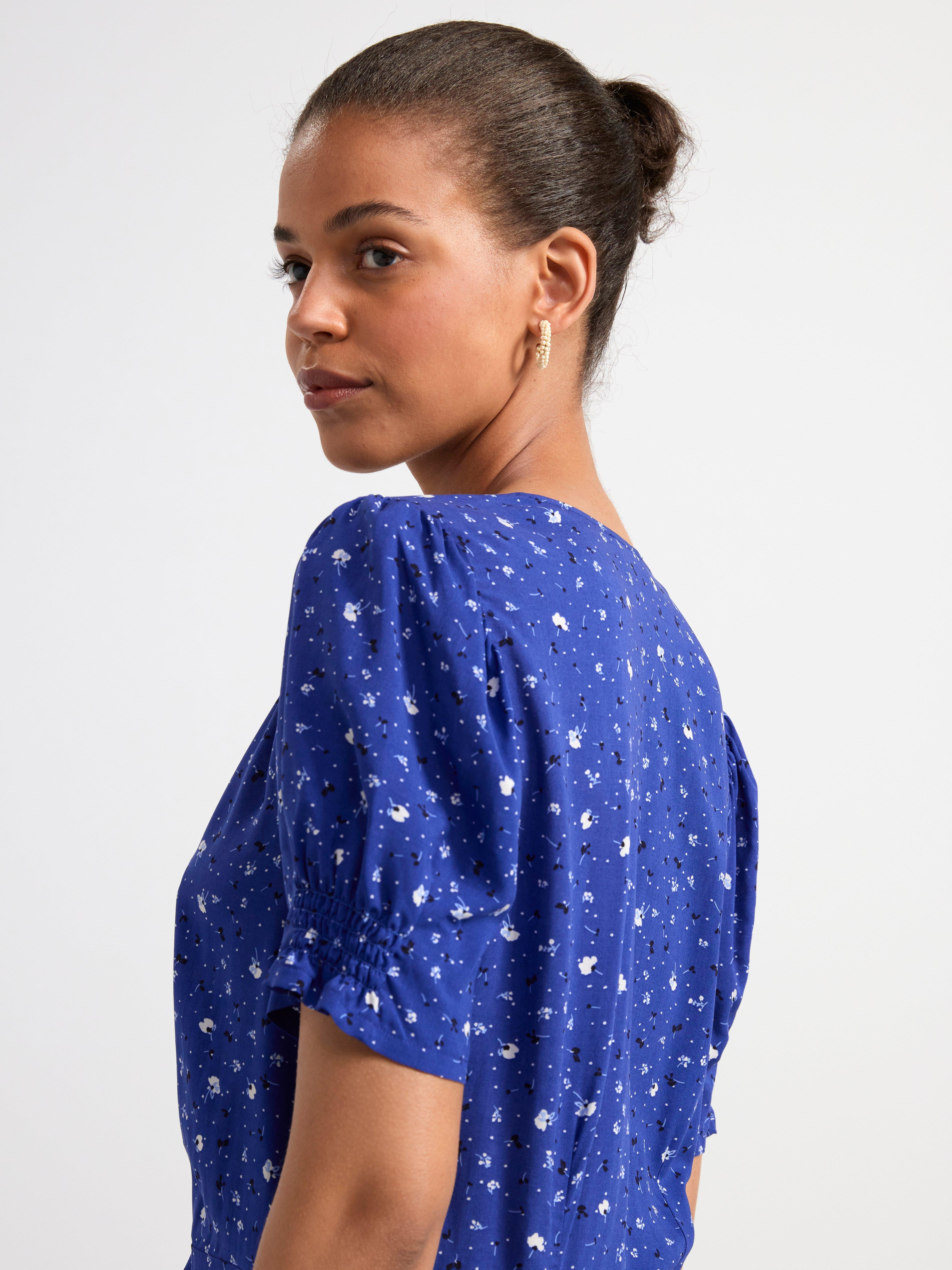 Short sleeve blouse Blue