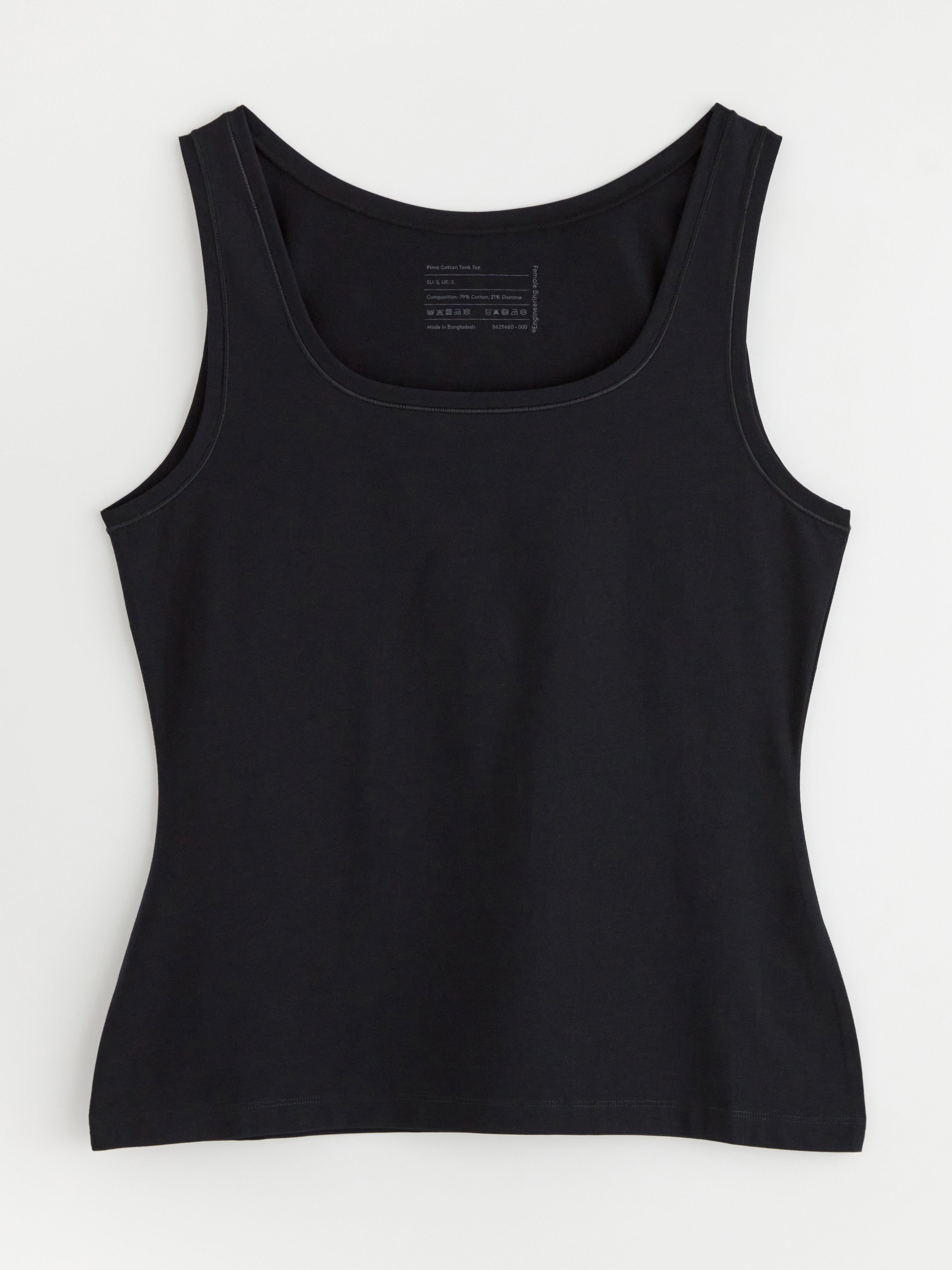 Female Engineering - Pima Cotton Tank Top Black