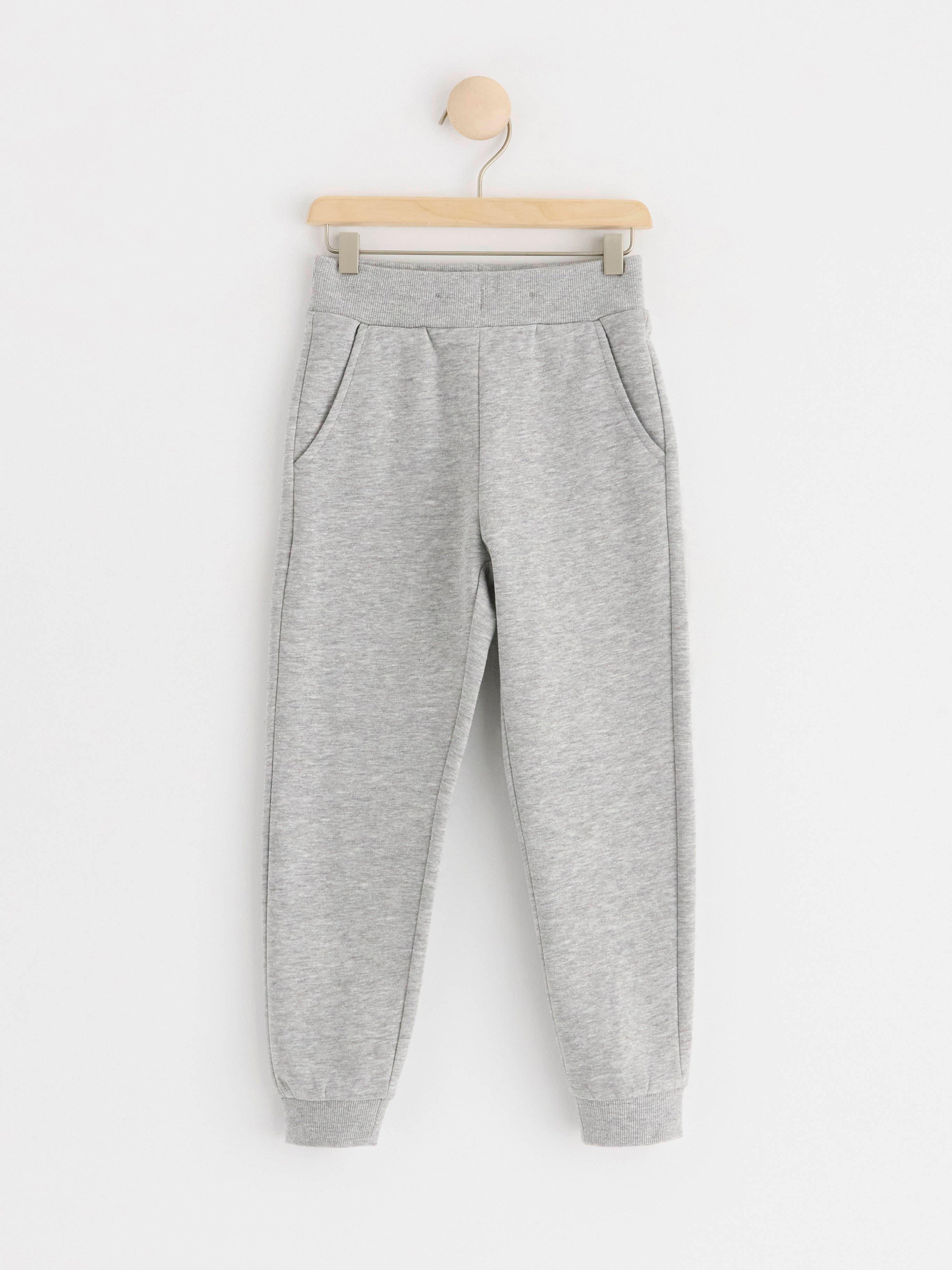 Joggers with brushed inside Grey Melange