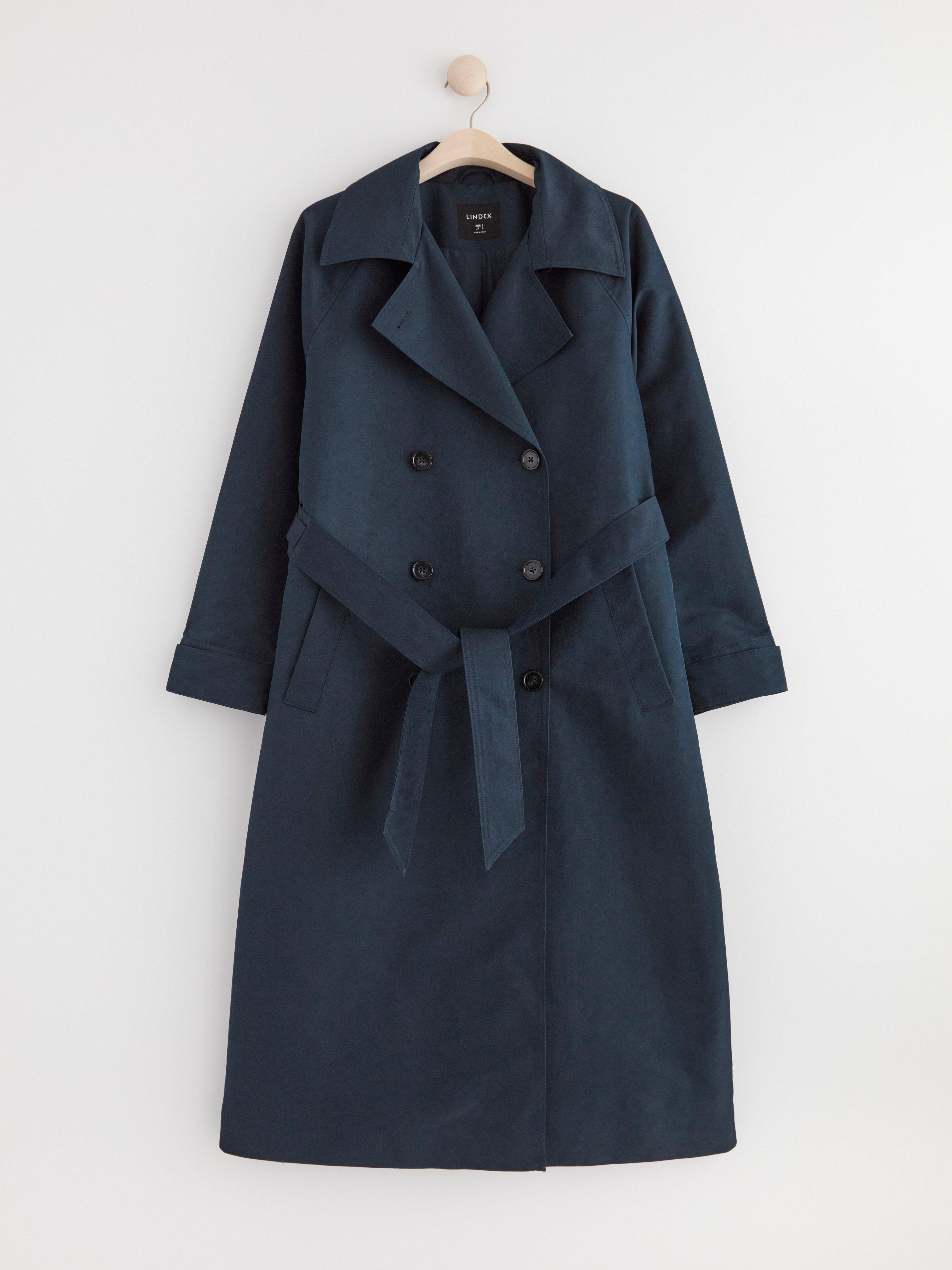 Water repellent trench coat Dark Blue