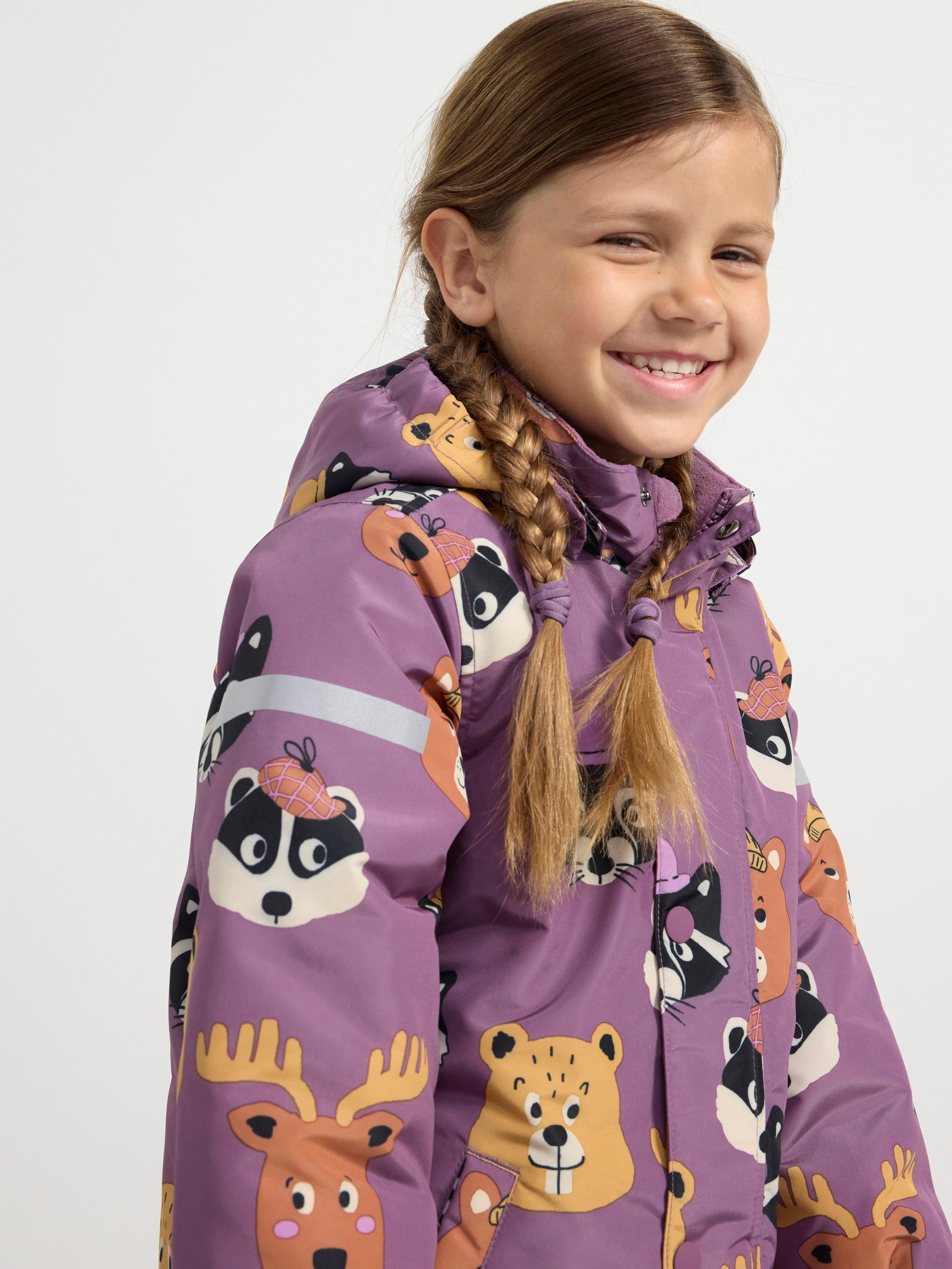 Water repellent padded jacket Dark Dusty Lilac