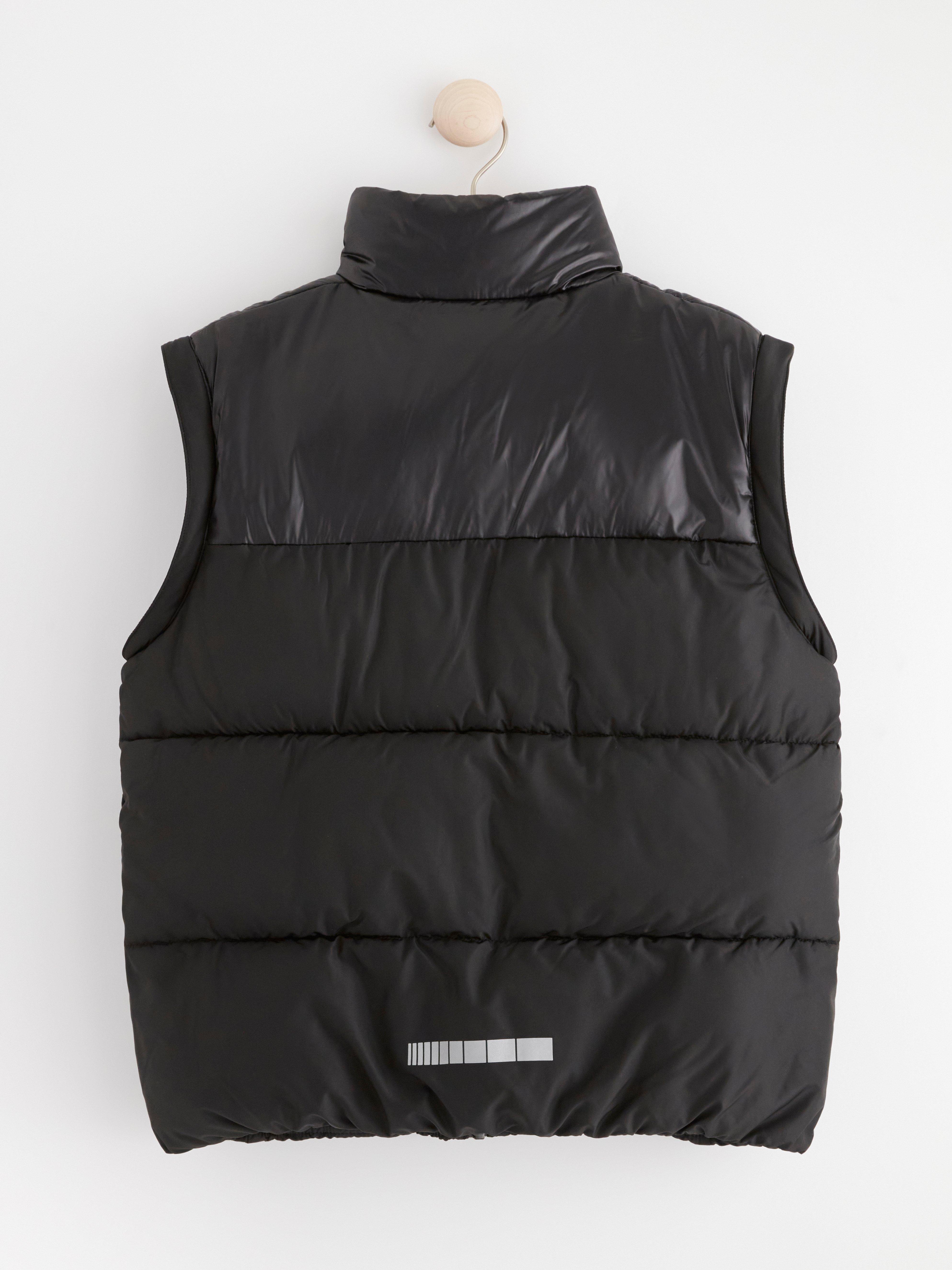 Water repellent puffer jacket Black