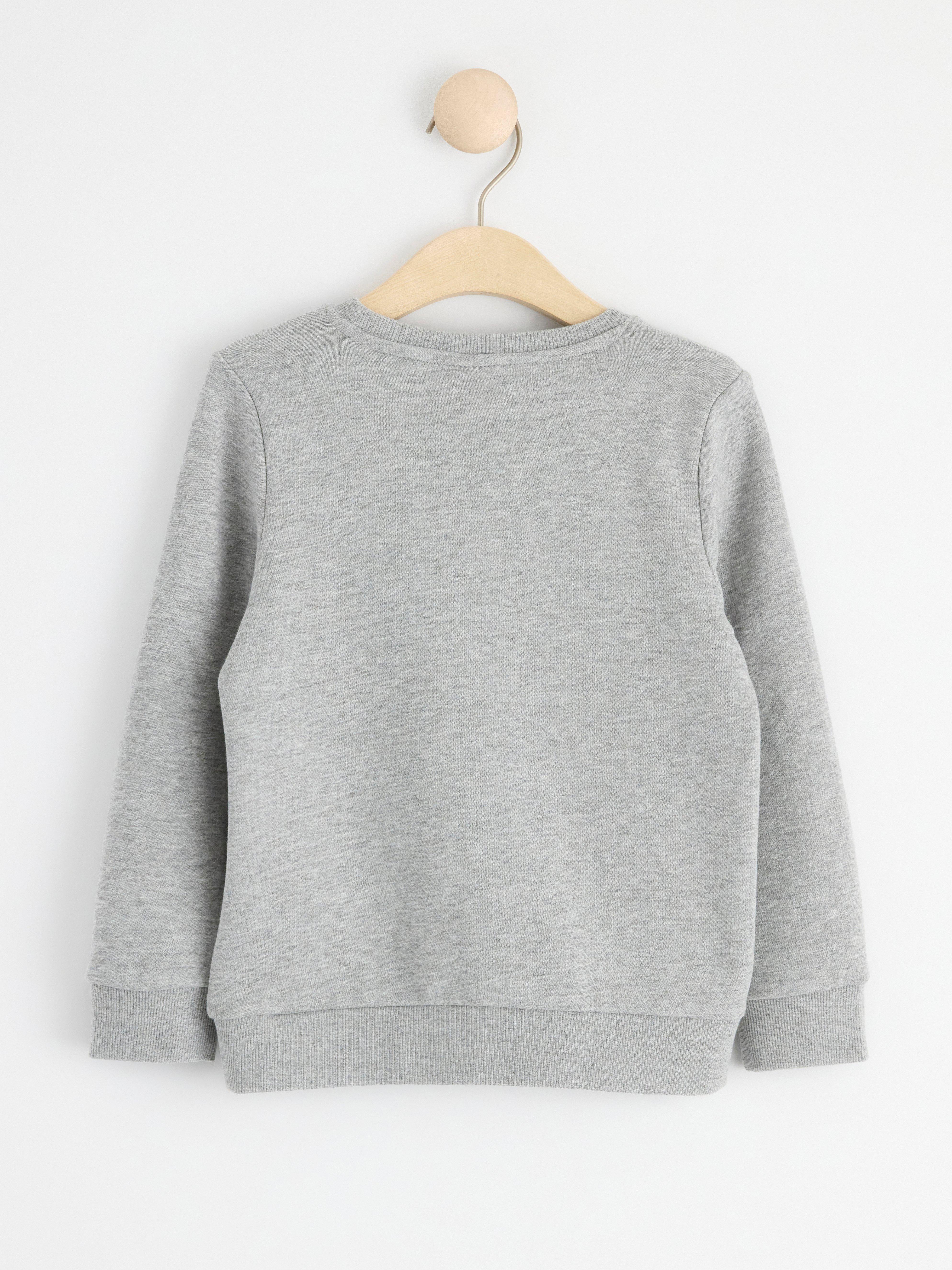 Sweatshirt with brushed inside Grey Melange