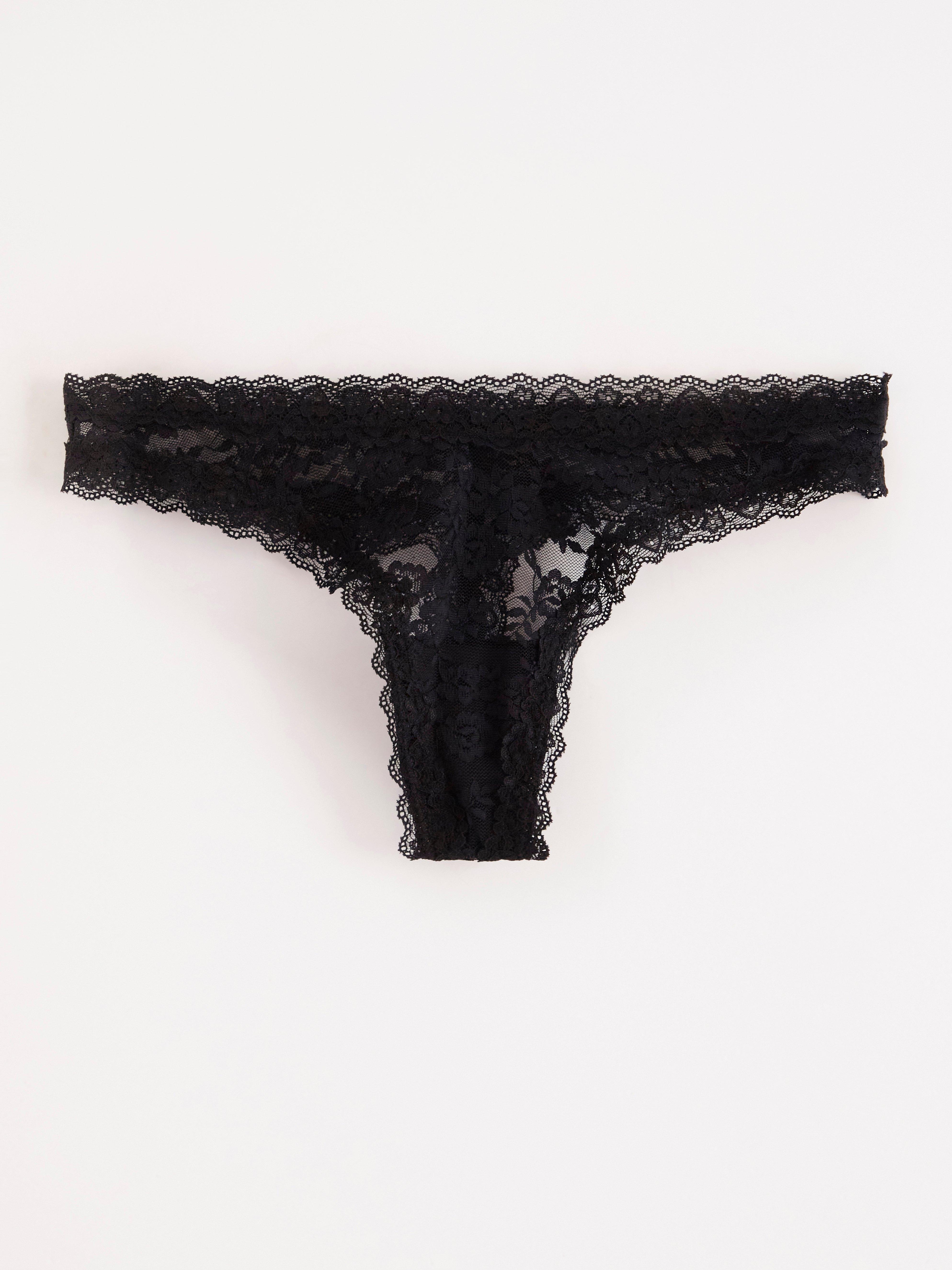 Thong low waist Black
