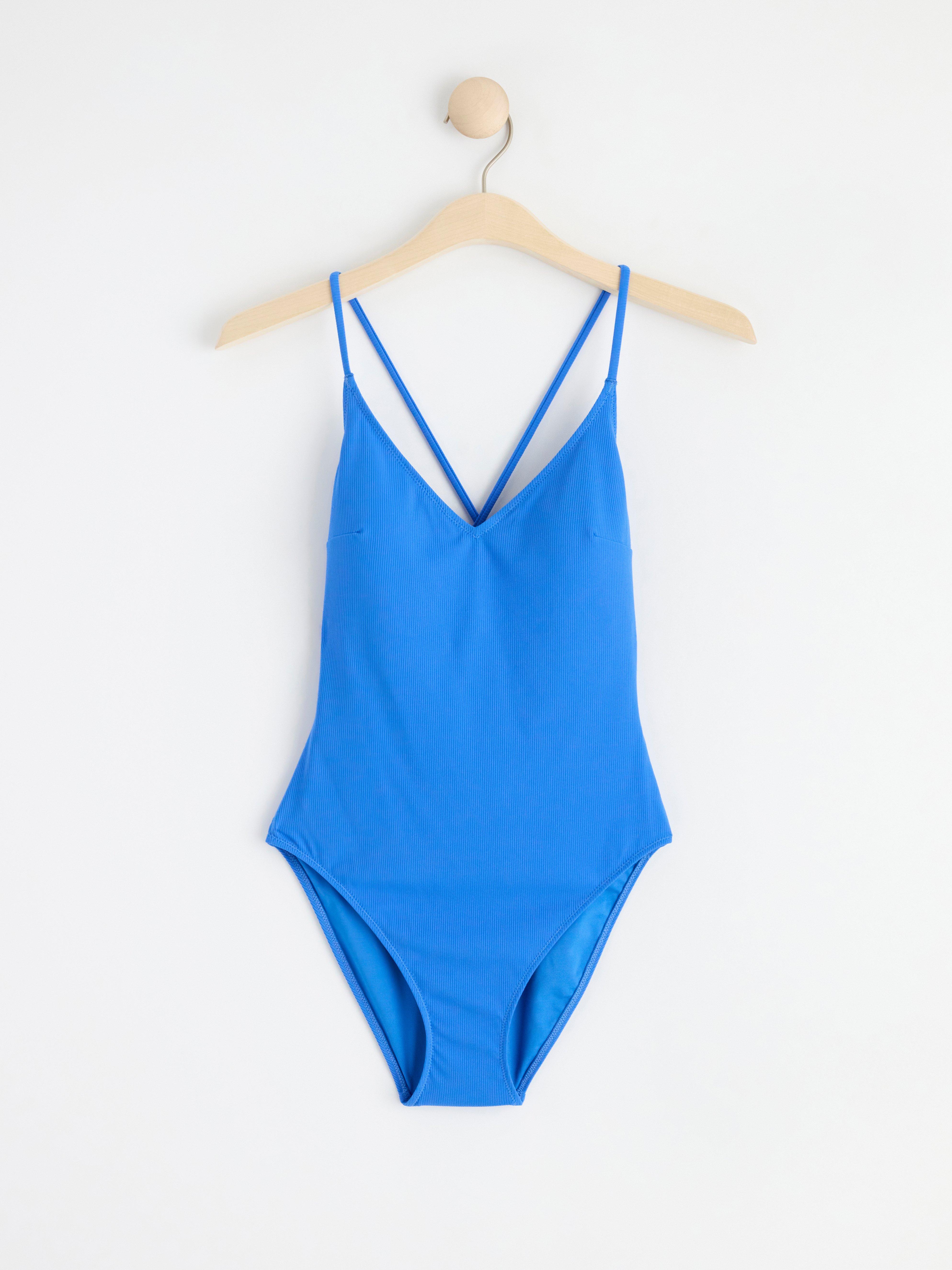 Ribbed swimsuit Blue