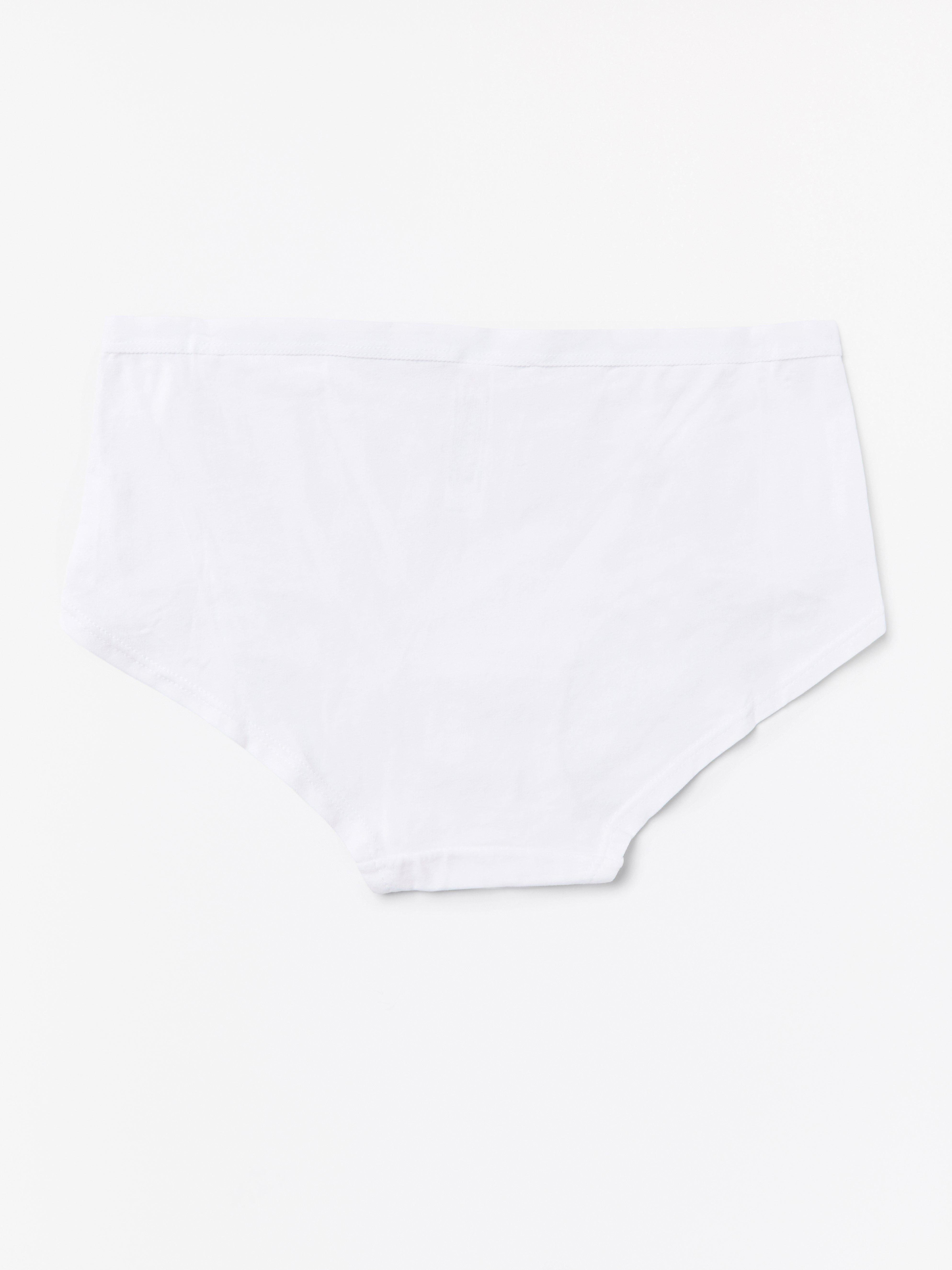 Regular waist cotton brief White