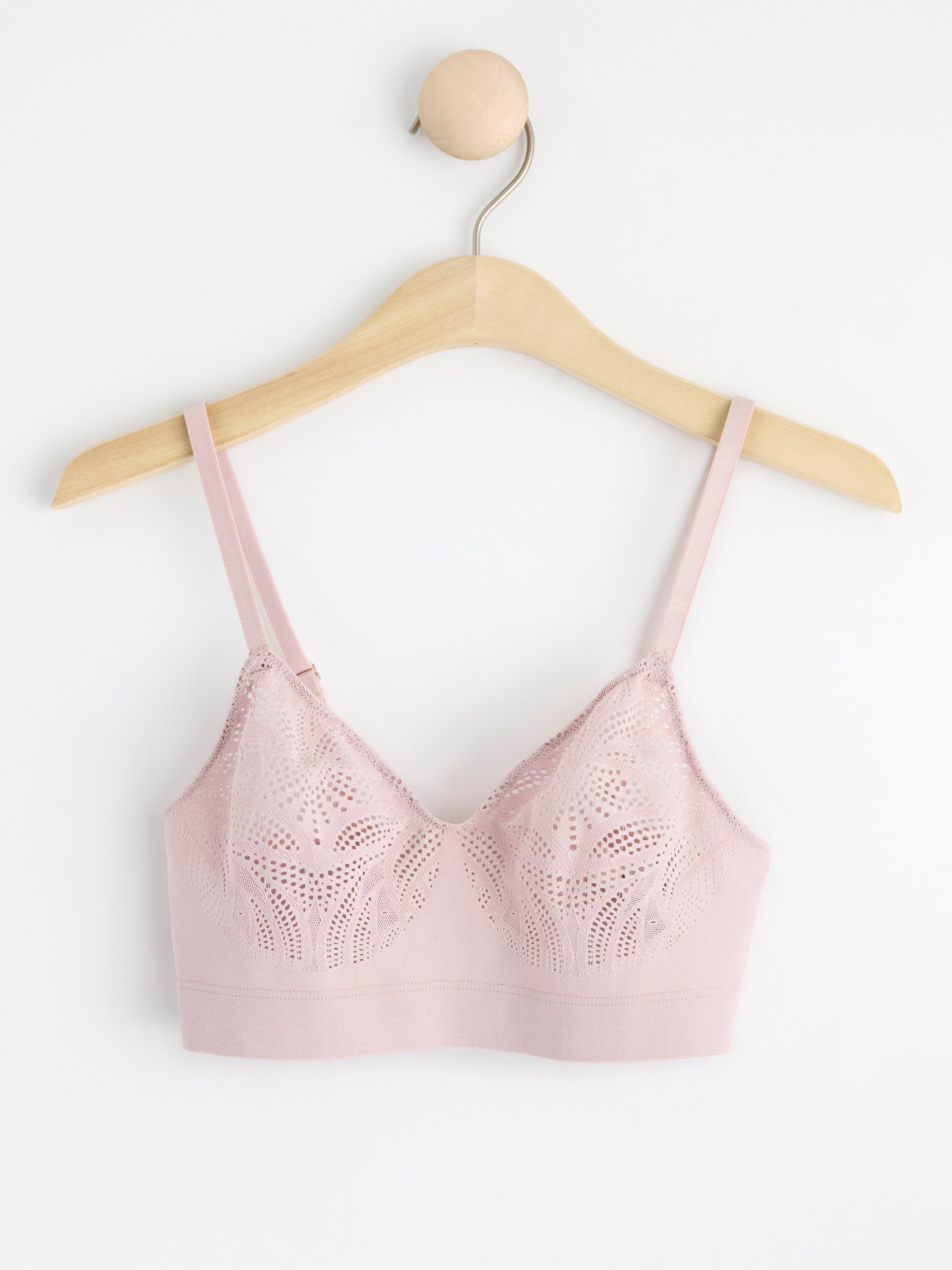 Seamless Inntrix lace soft bra Light Dusty Pink