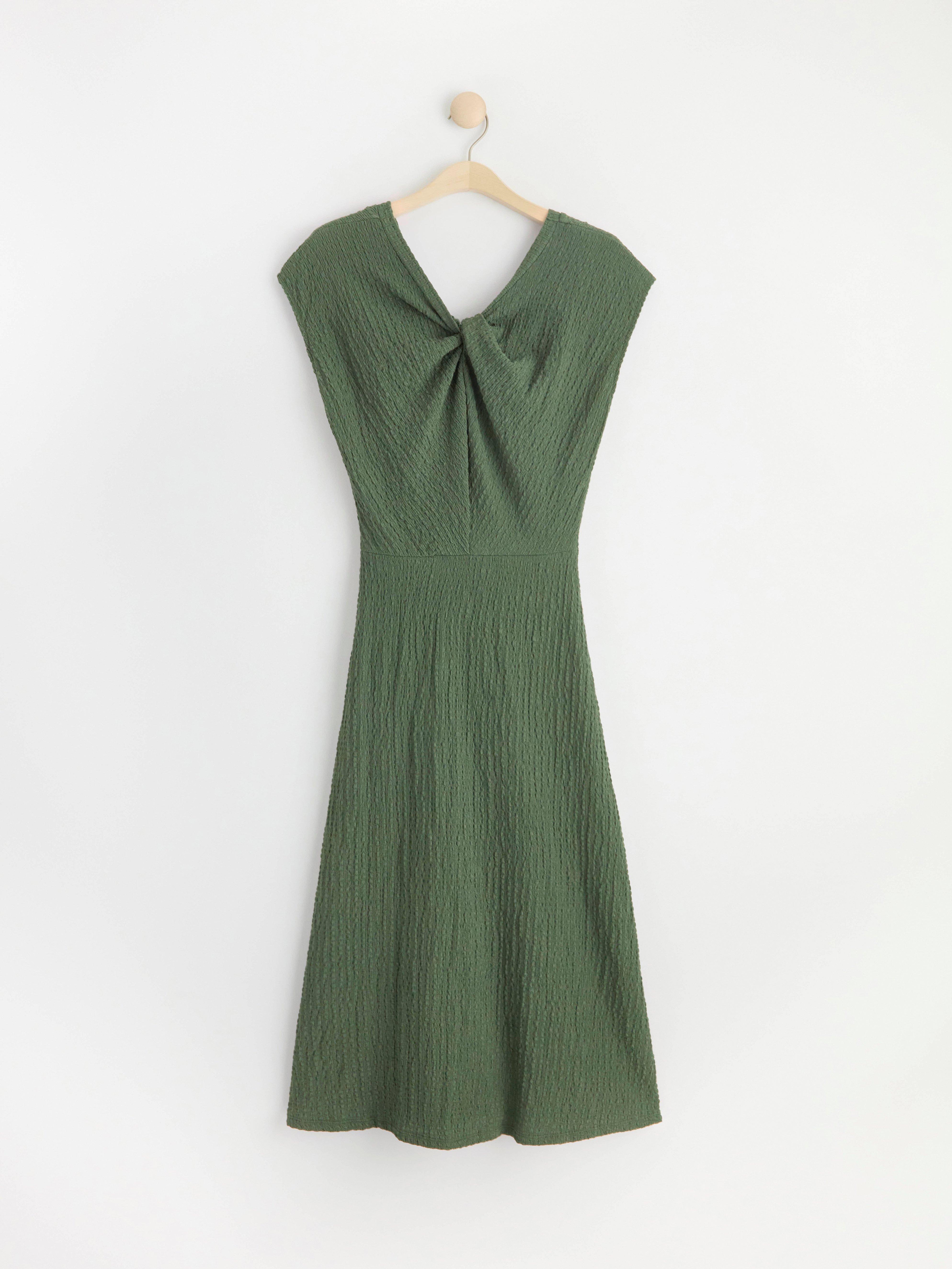 Sleeveless dress with knot-detail Dark Dusty Green