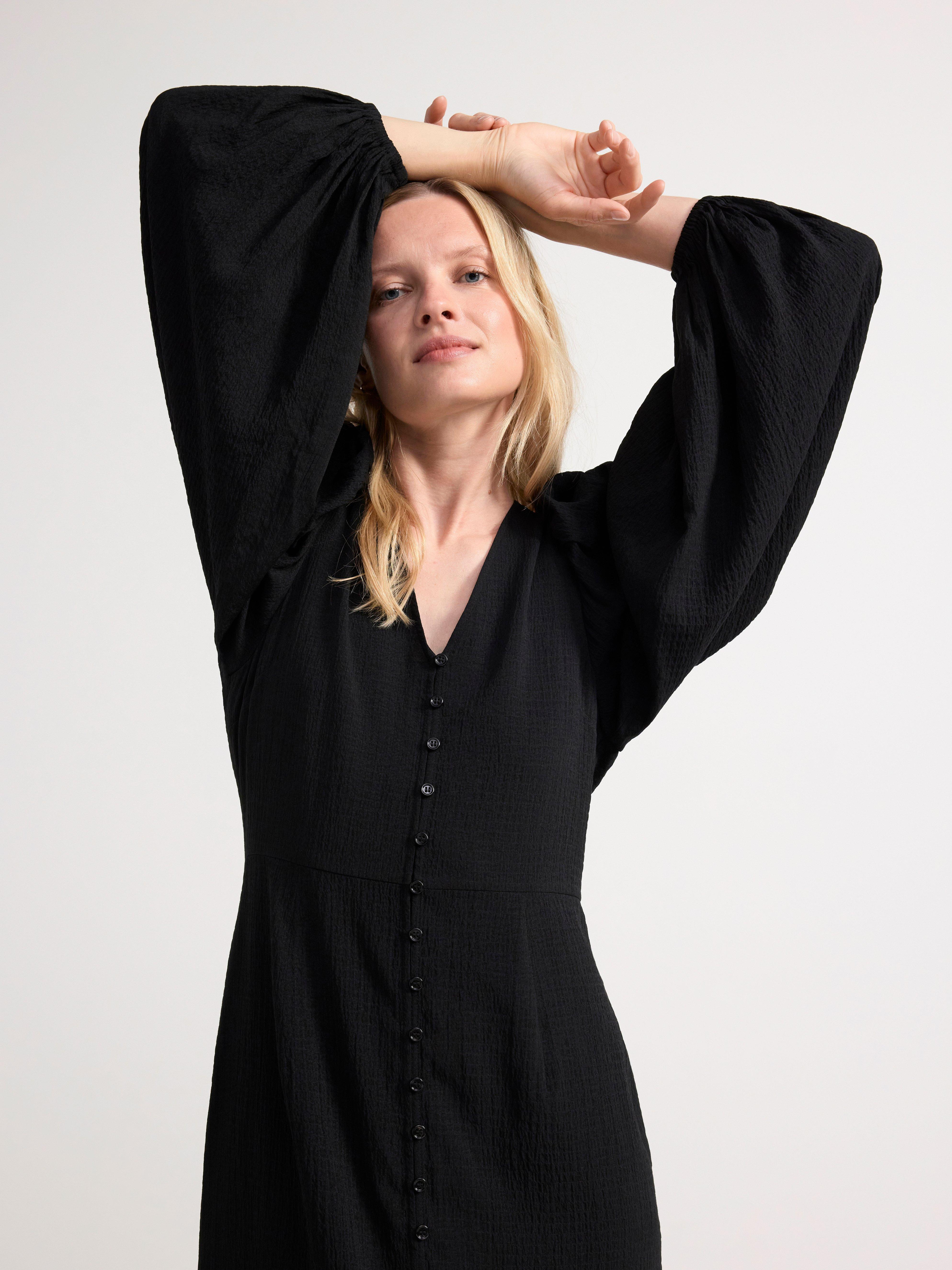 Dress with voluminous sleeves Black