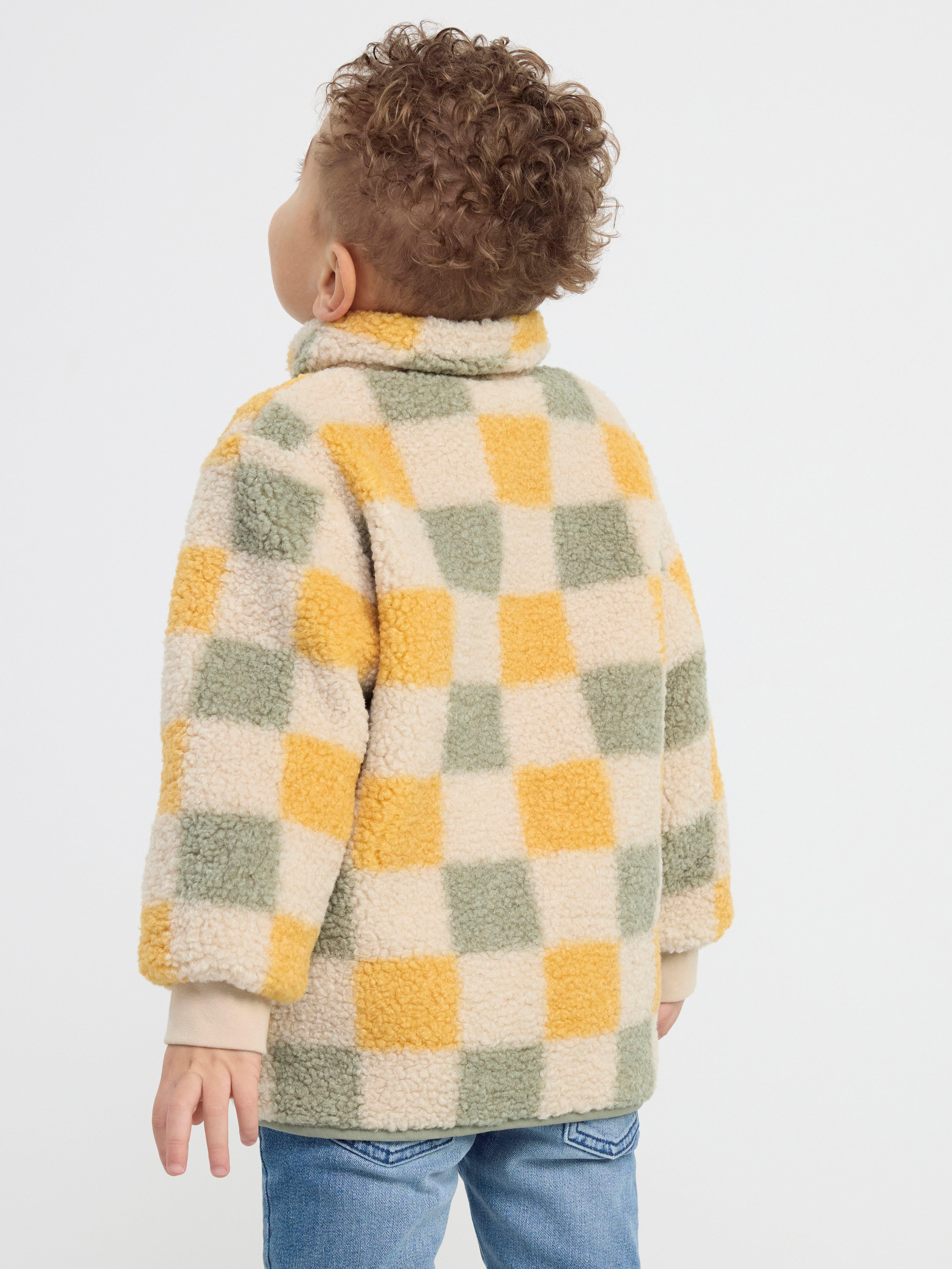 Pile jacket with pattern Light Beige