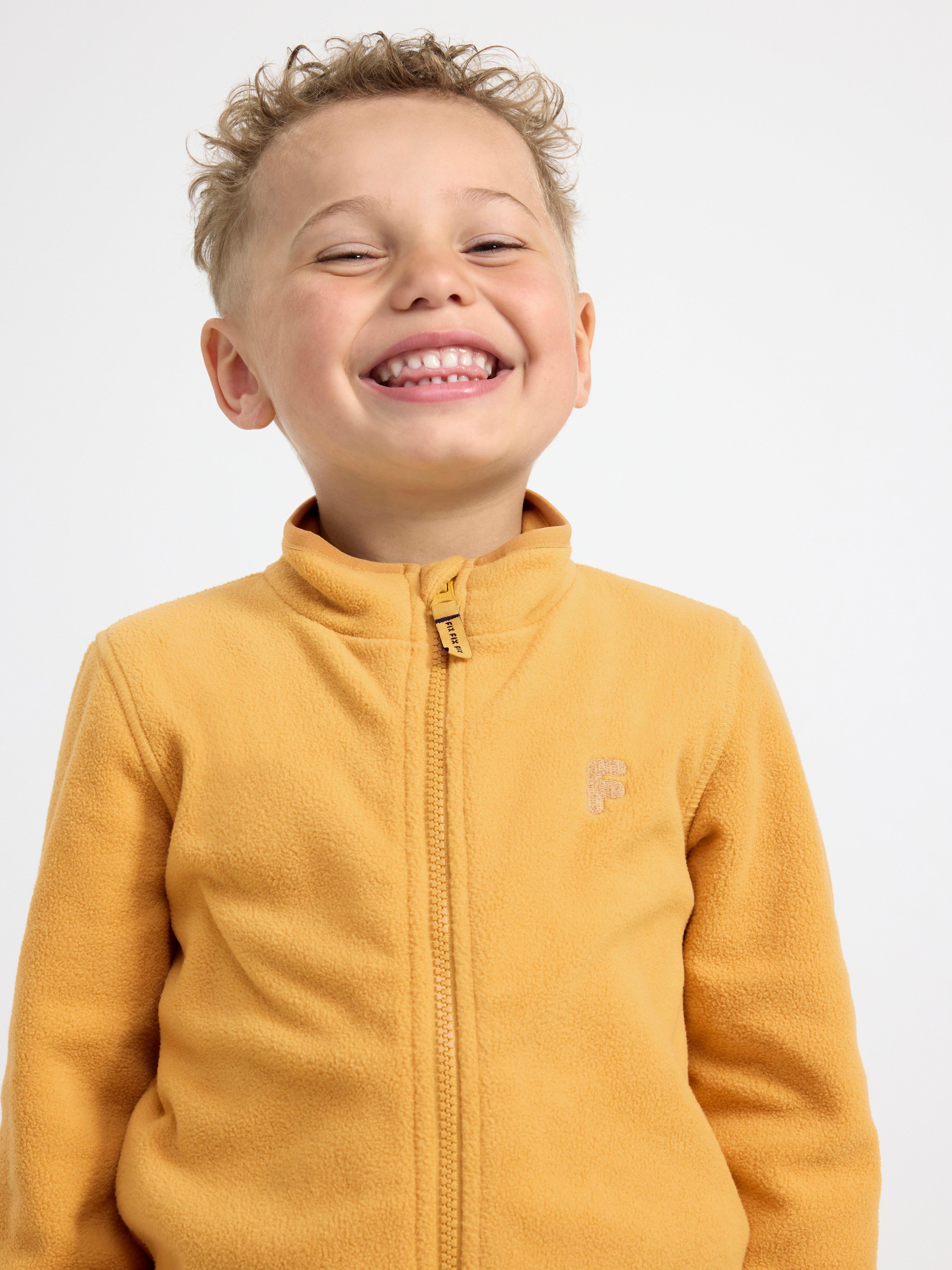 FIX Jacket in fleece Dusty Yellow