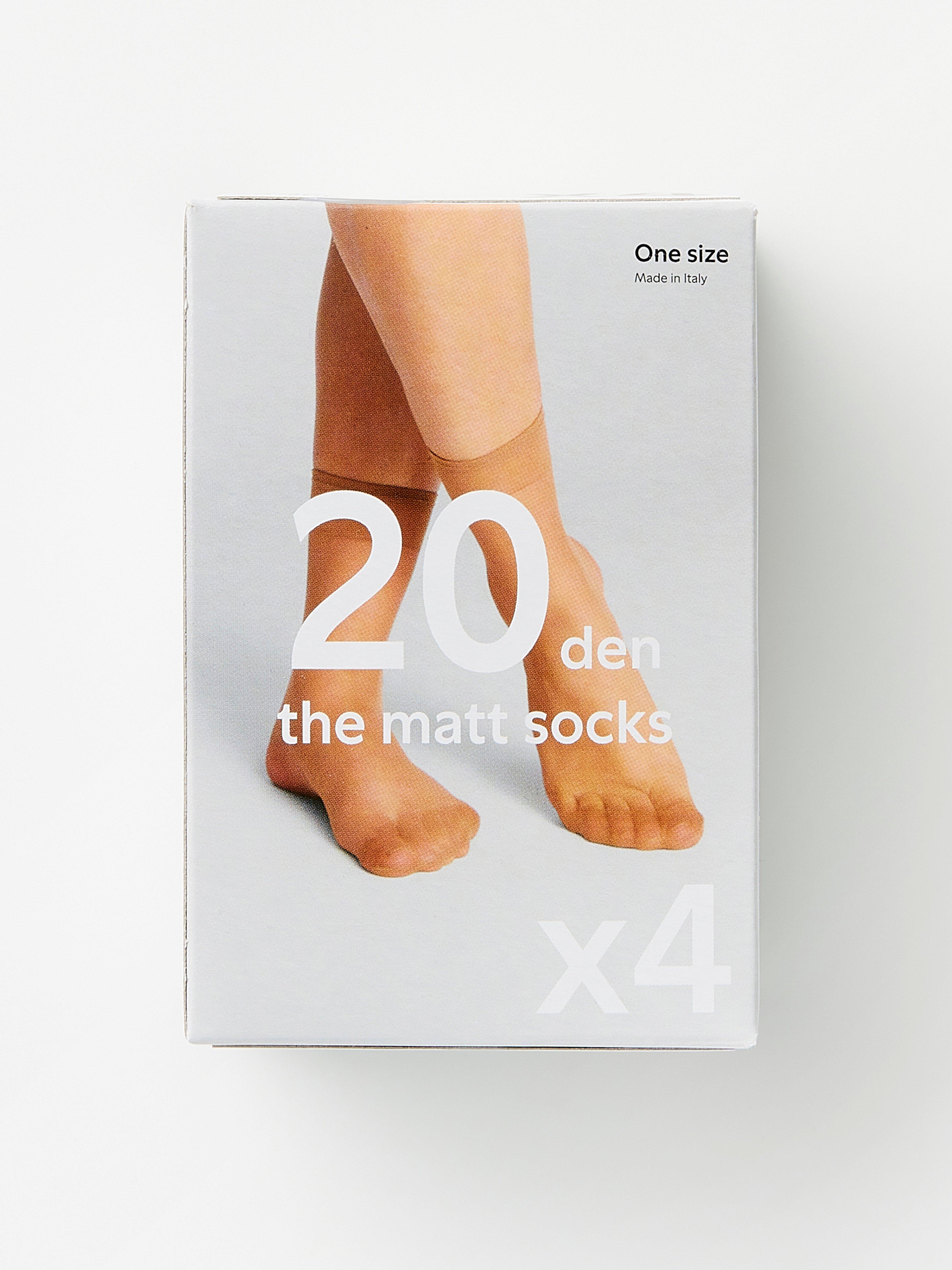 4-pack matt socks 20 denier Beige