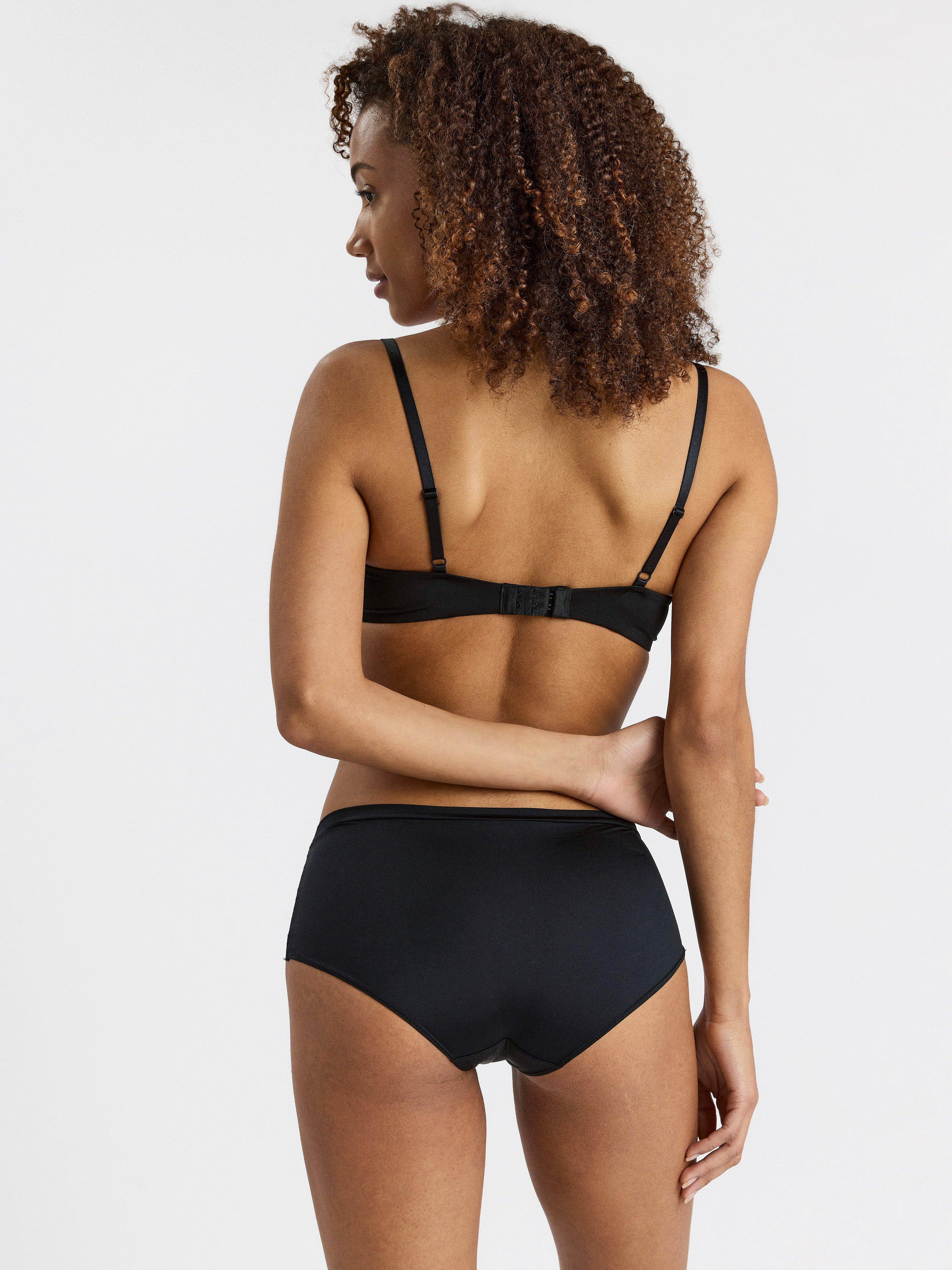 Regular waist brief with lace Black