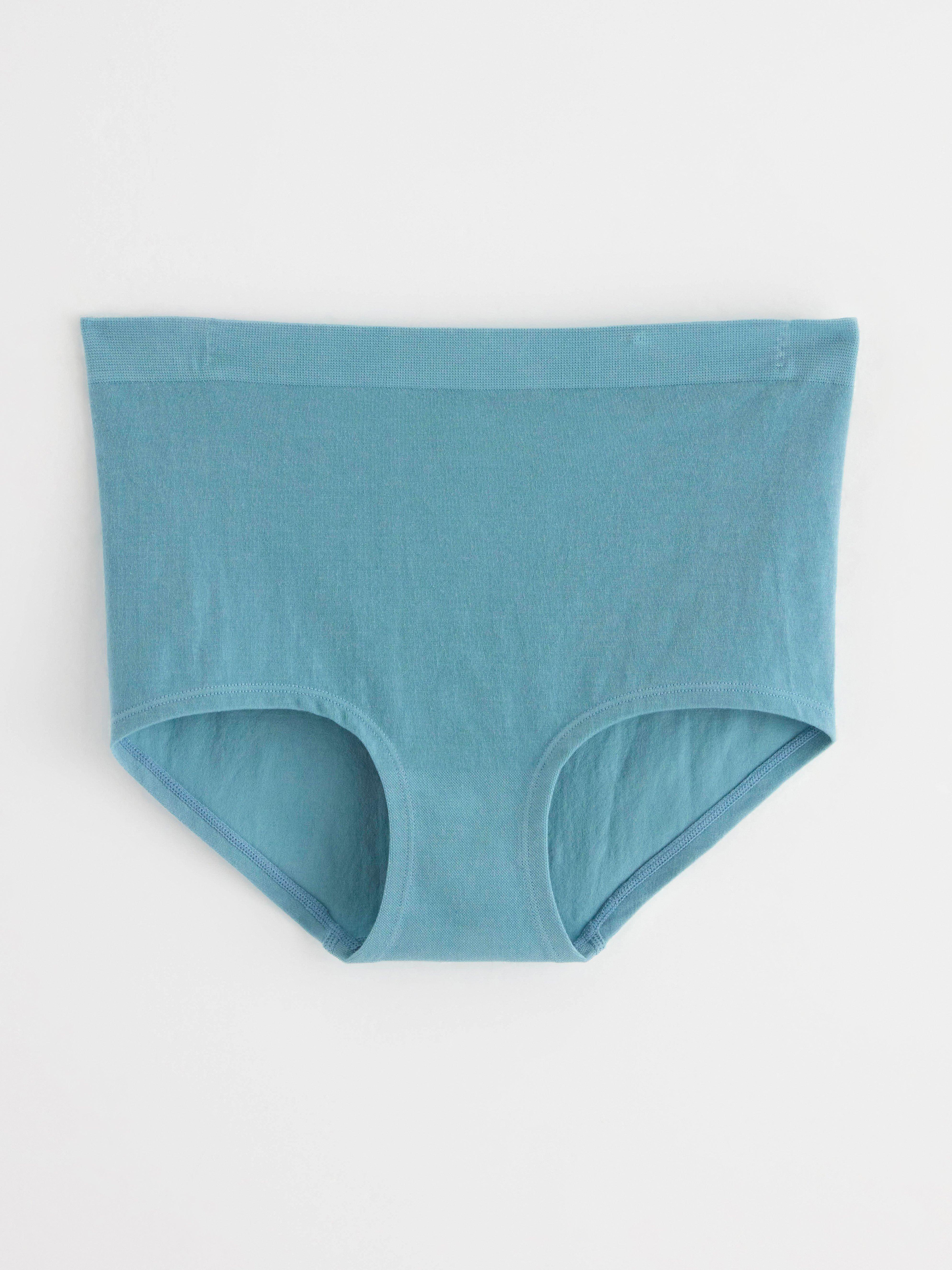 Seamless high waist briefs Dusty Blue