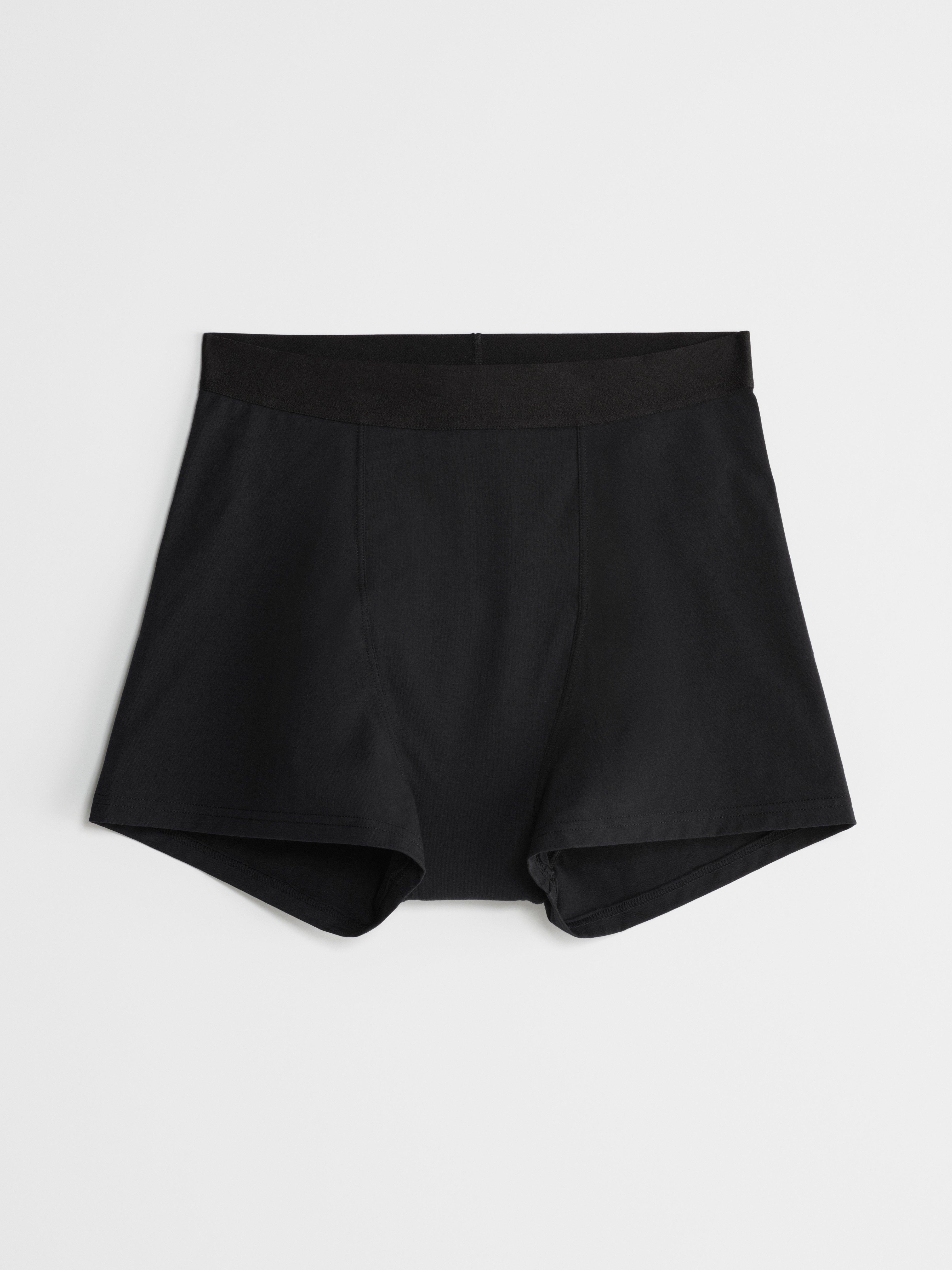 Engineered Boxer Super Period Proof - Period Panty with extended gusset Black