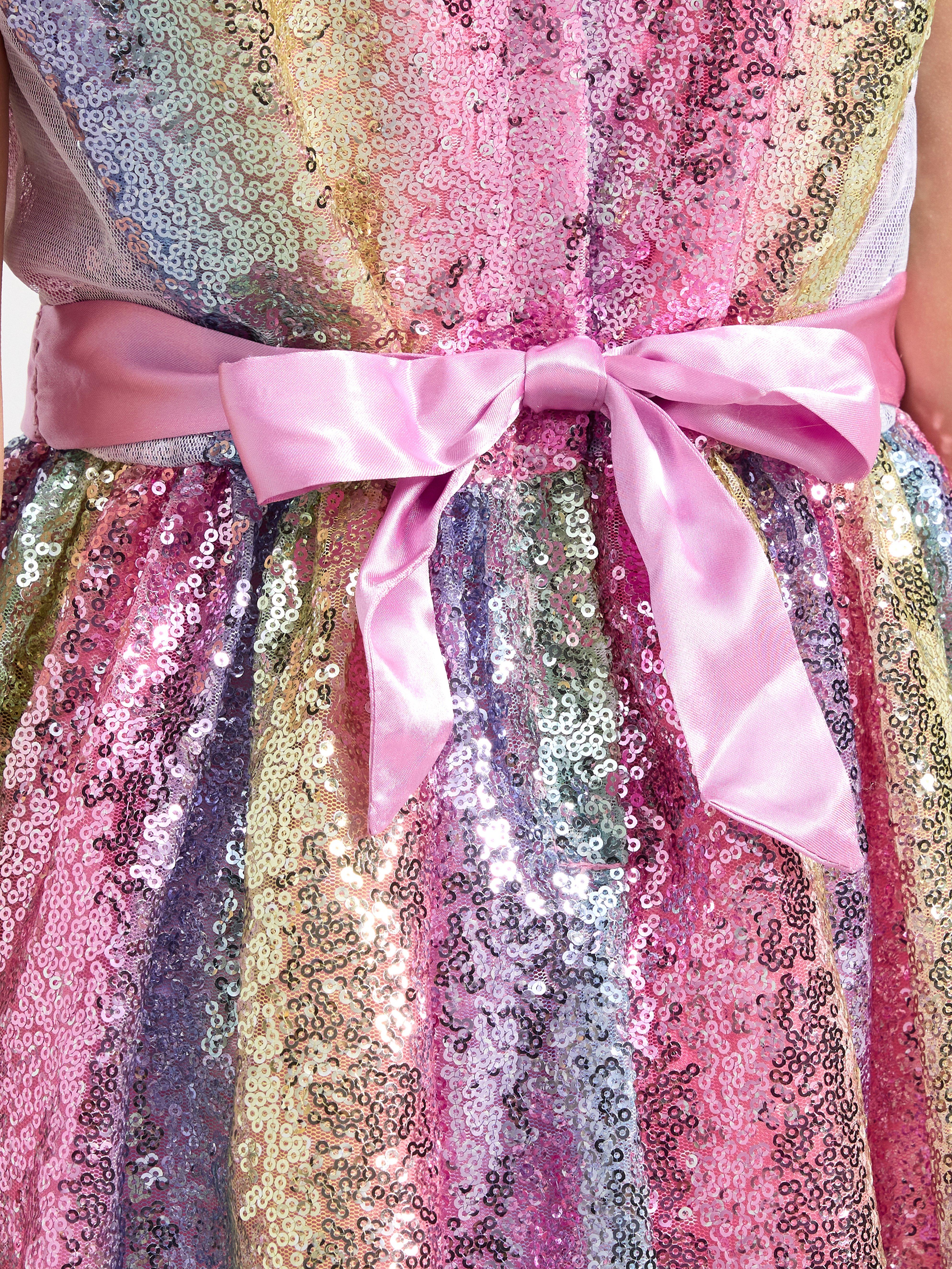 Colourful sequin dress Light Pink