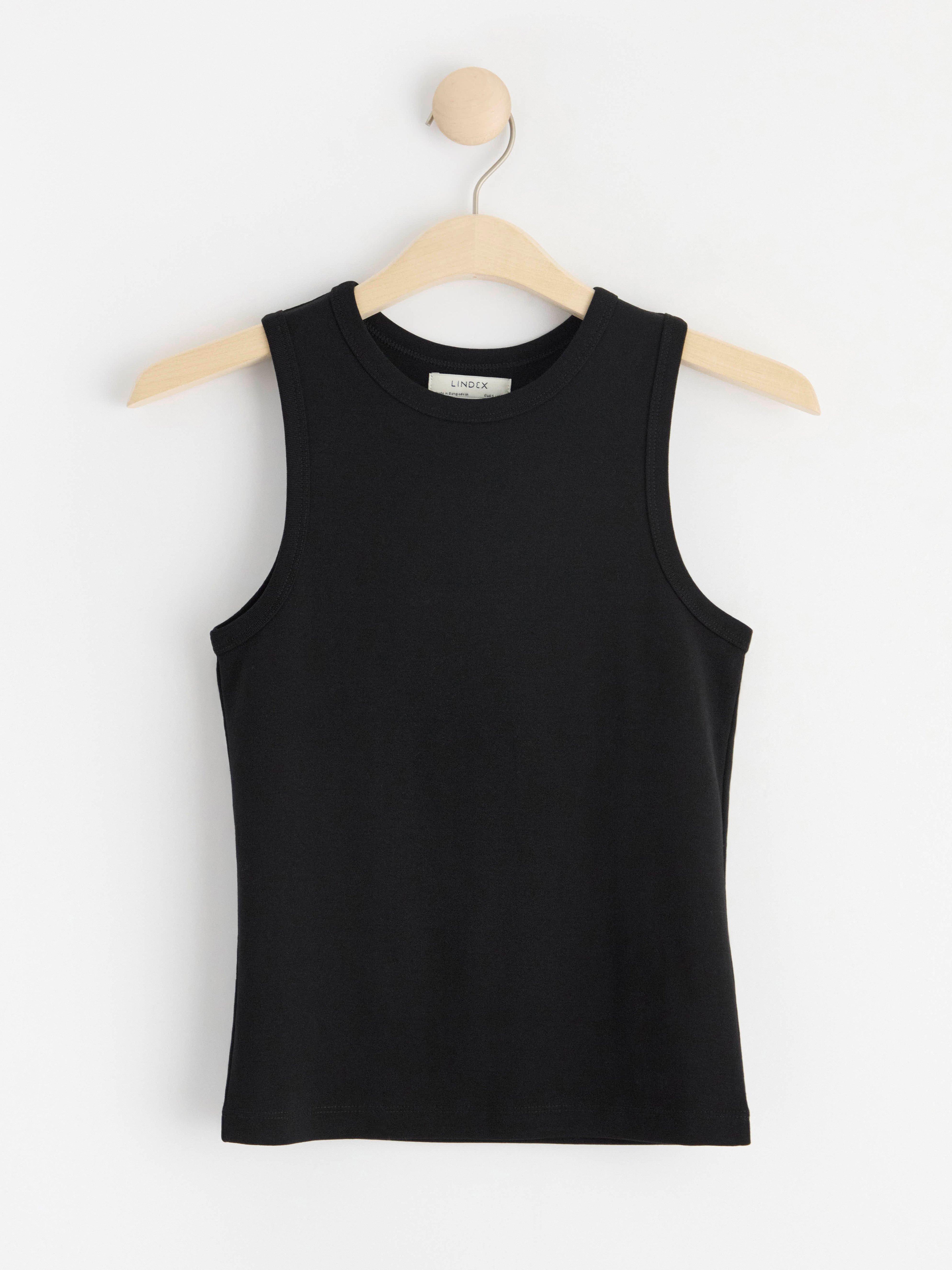 Cotton tank top Black