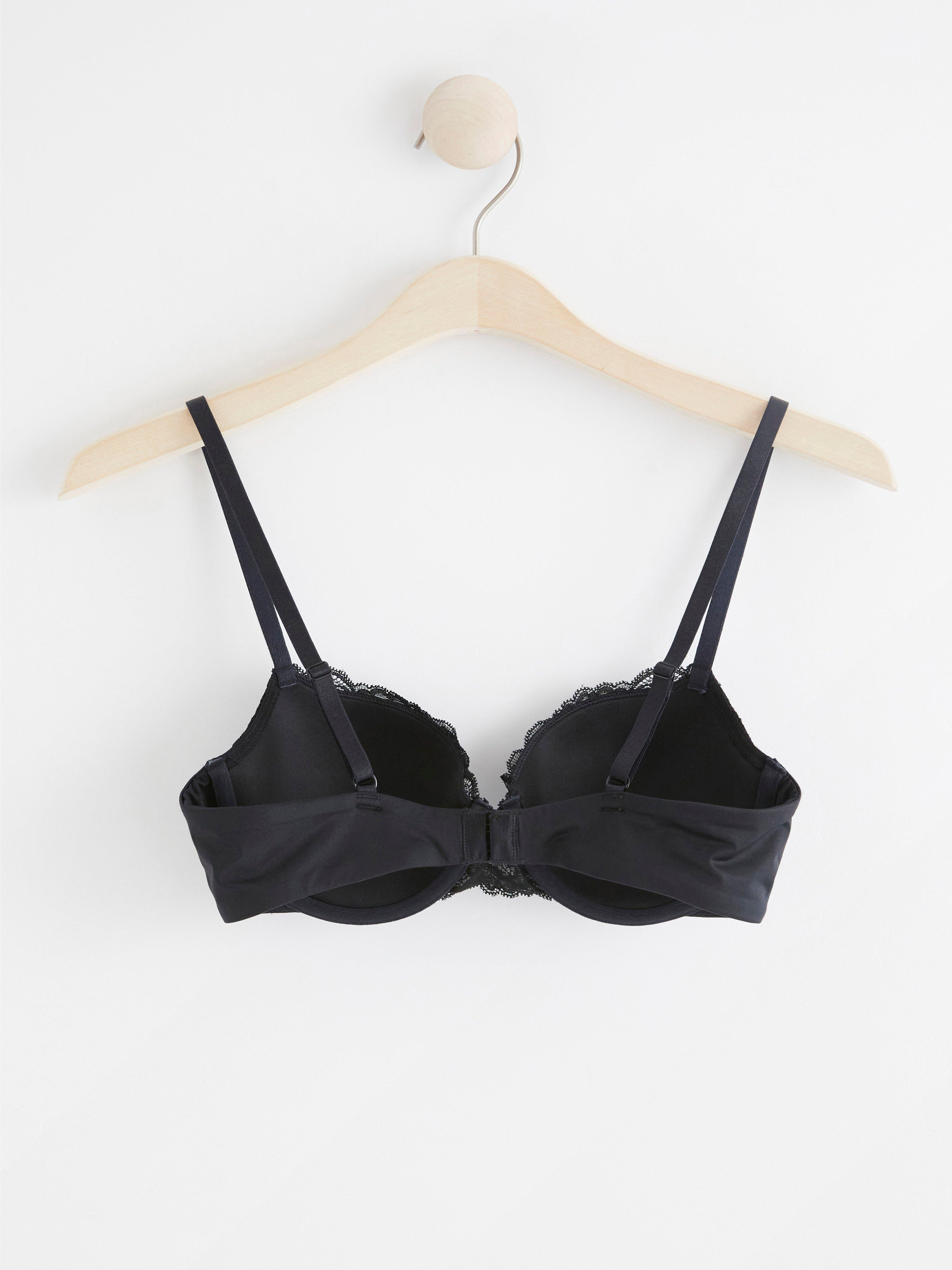 Akleja balconette bra with lace Black