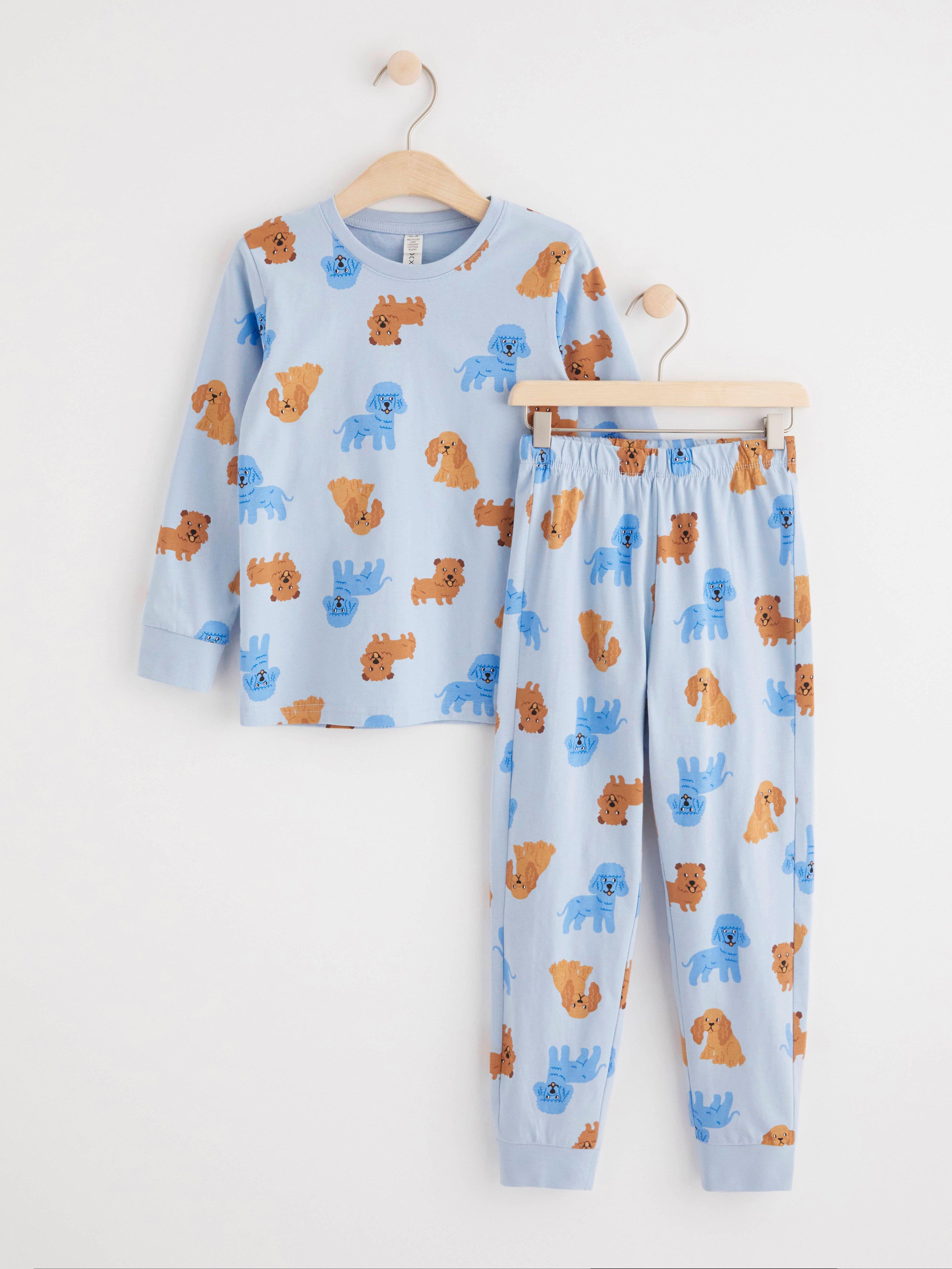 Pyjama set with top and trousers Light Blue