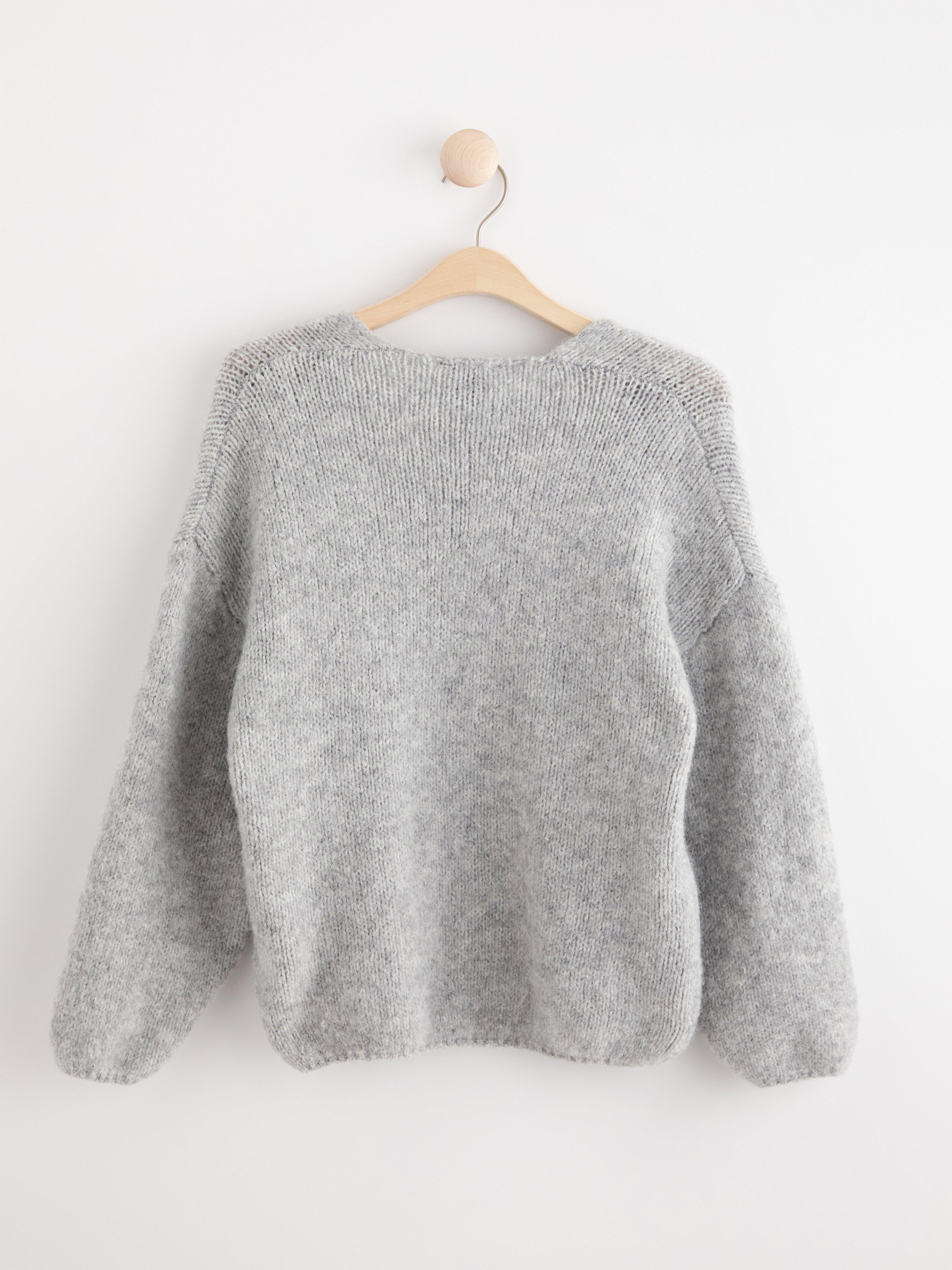 Knitted cardigan Grey melange